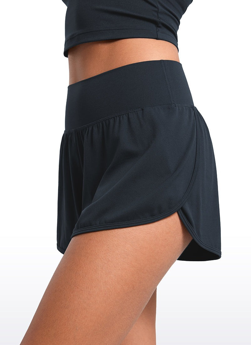 Butterluxe-Light Dolphin High Rise Shorts 2.5"