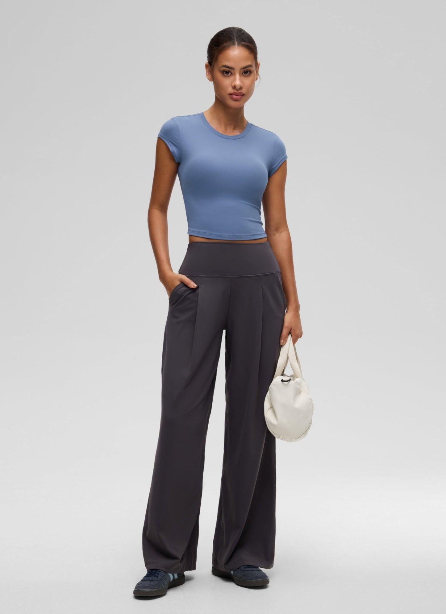 Softembrace Cropped Cap Sleeve Top