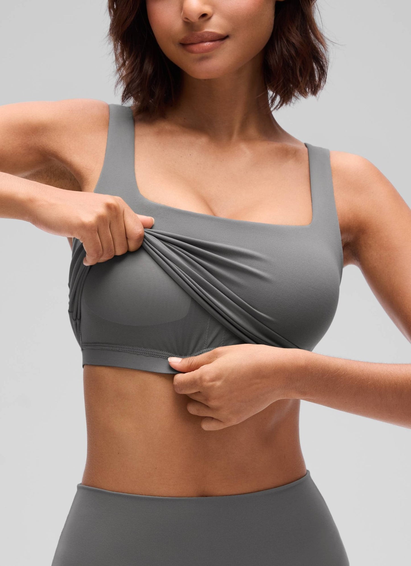 Butterluxe Square Neck Built in Bra Tank