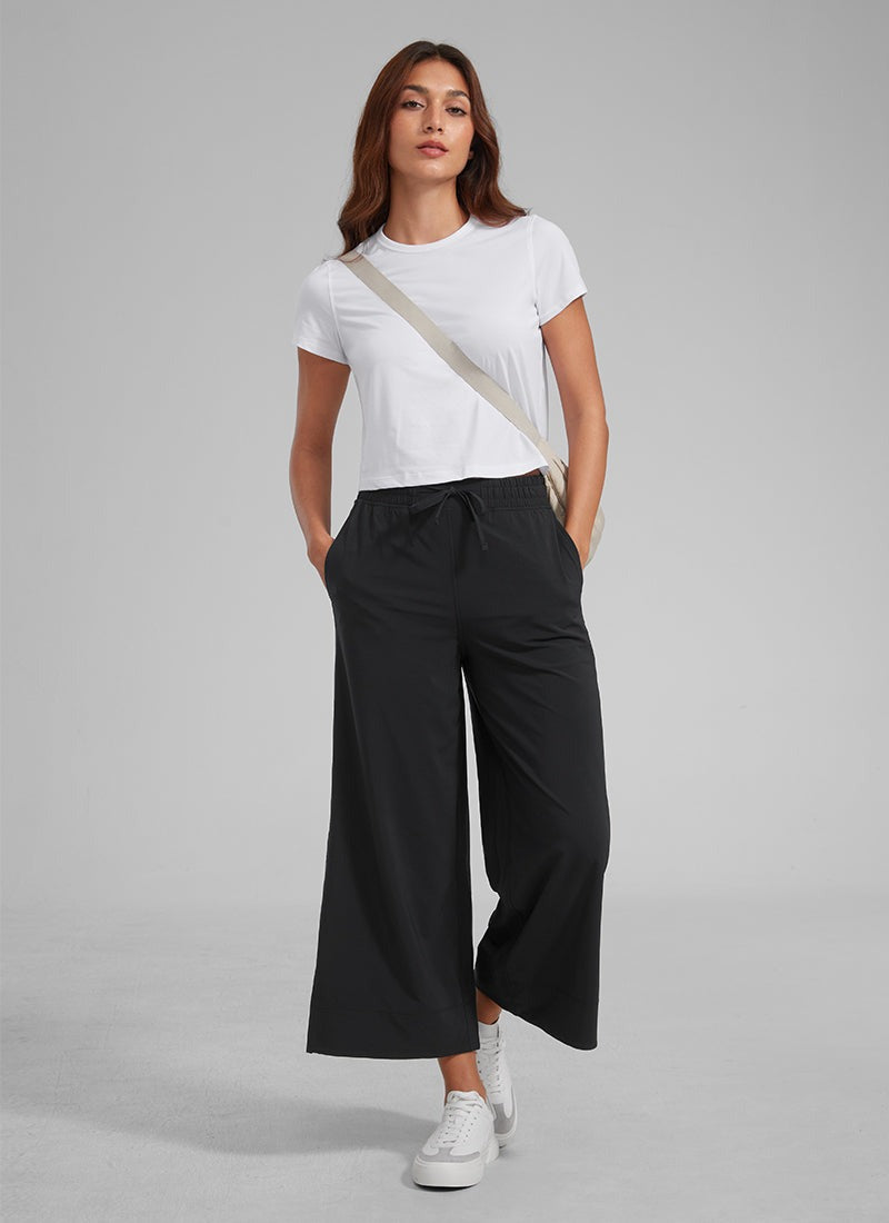 INNOPHRA Lightweight Wide Leg Cropped Pants