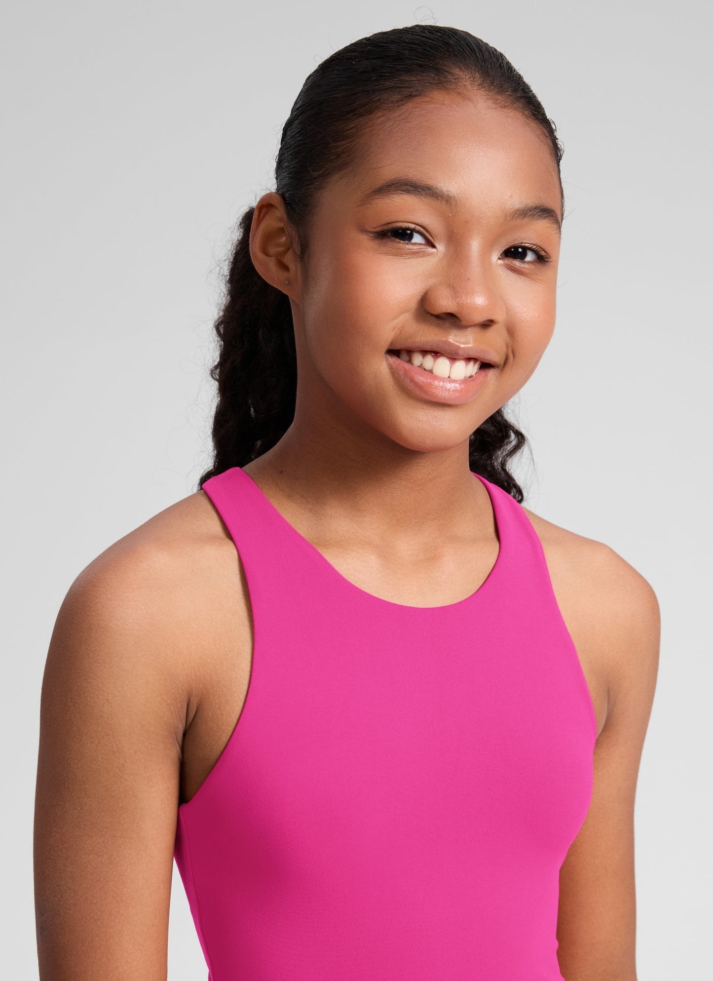 Butterluxe Girls Double Lined Racerback Tank Tops Waist Length
