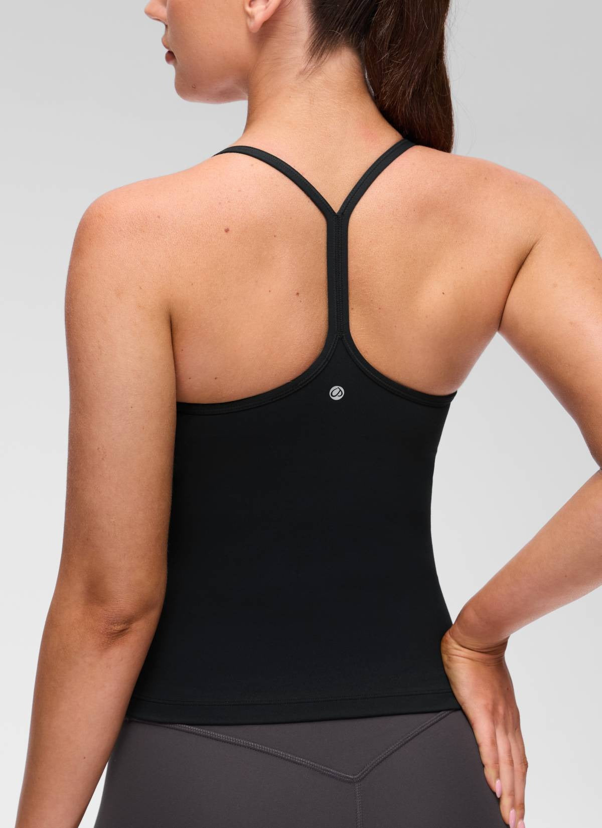 Butterluxe Waist Length Y Back Built in Bra Tank