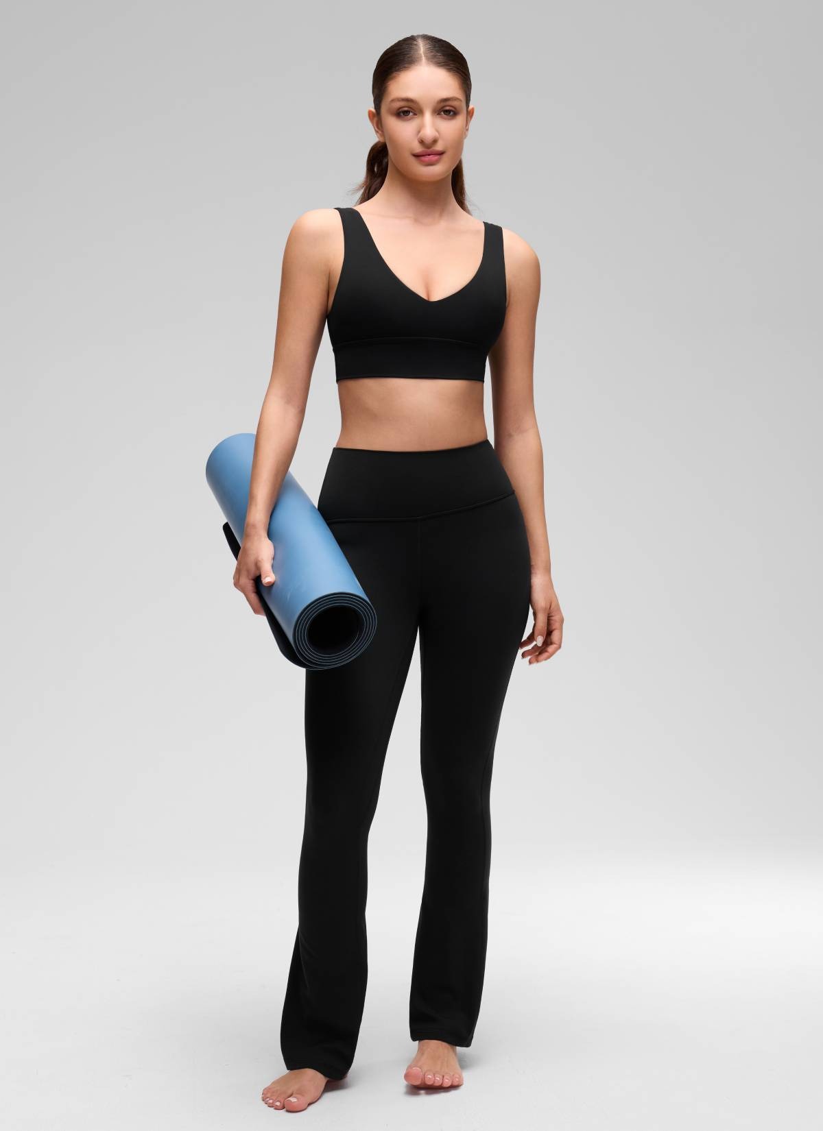 Butterluxe Deep V Neck Longline Sports Bra