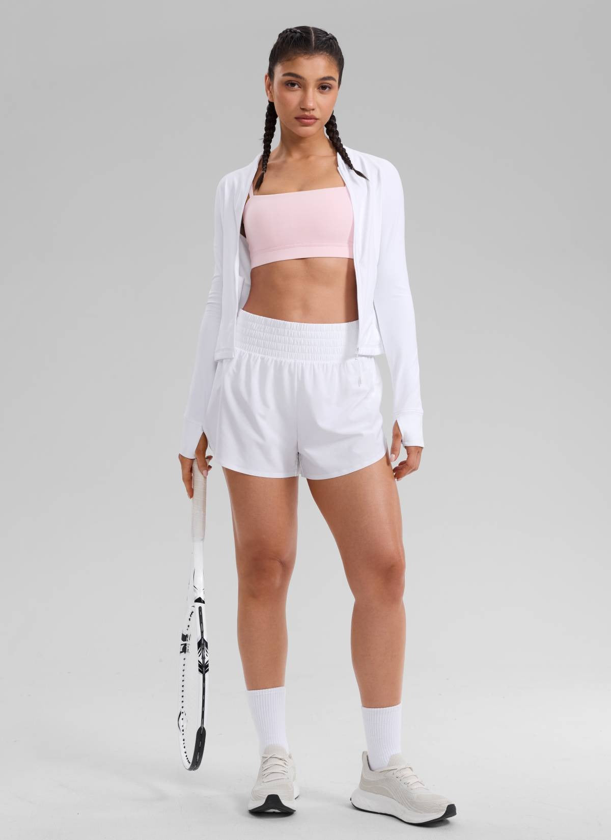Feathery-Fit Soft High Split Dolphin Shorts 2.5"
