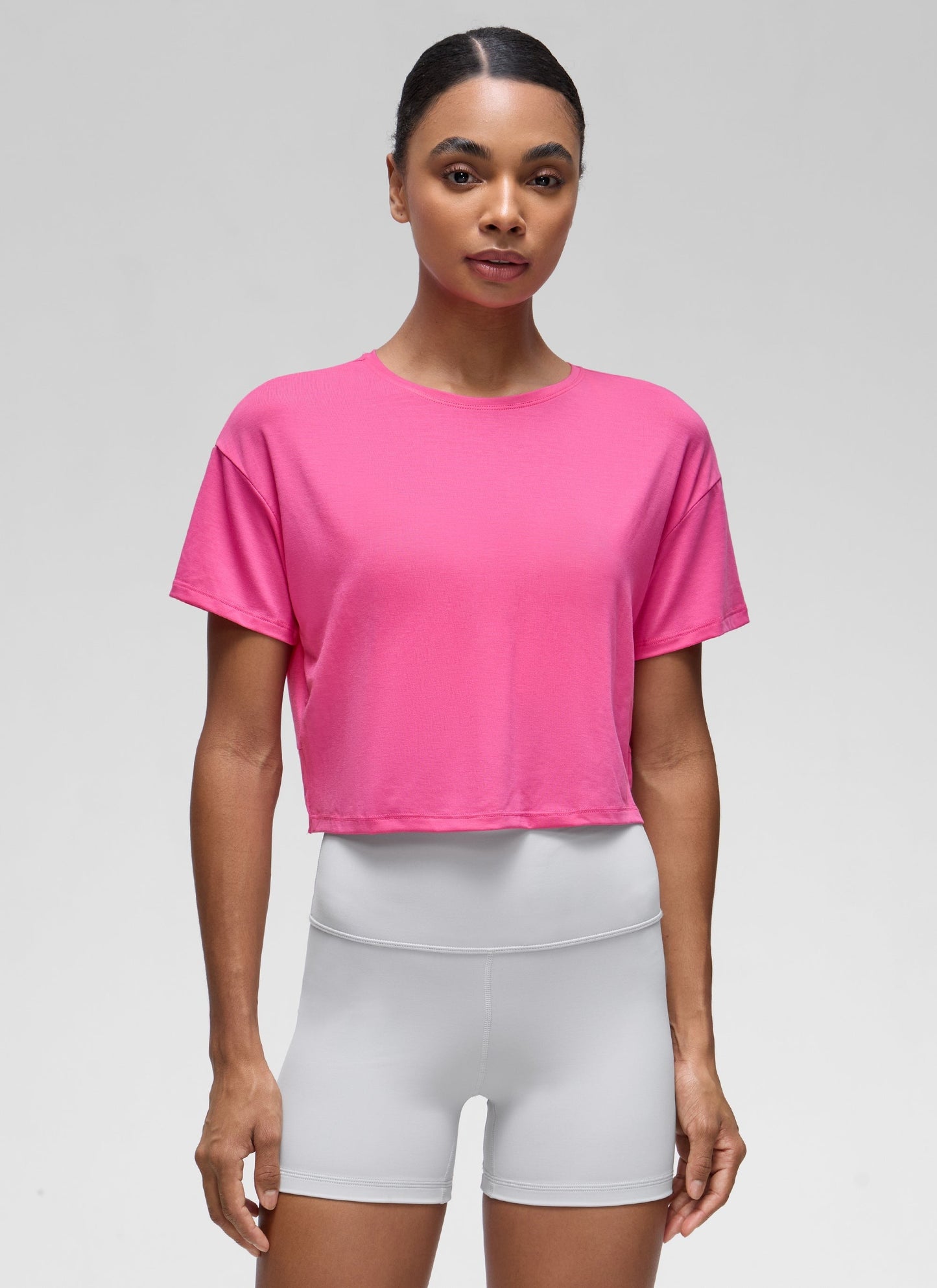 Open Back Cropped Short Sleeve