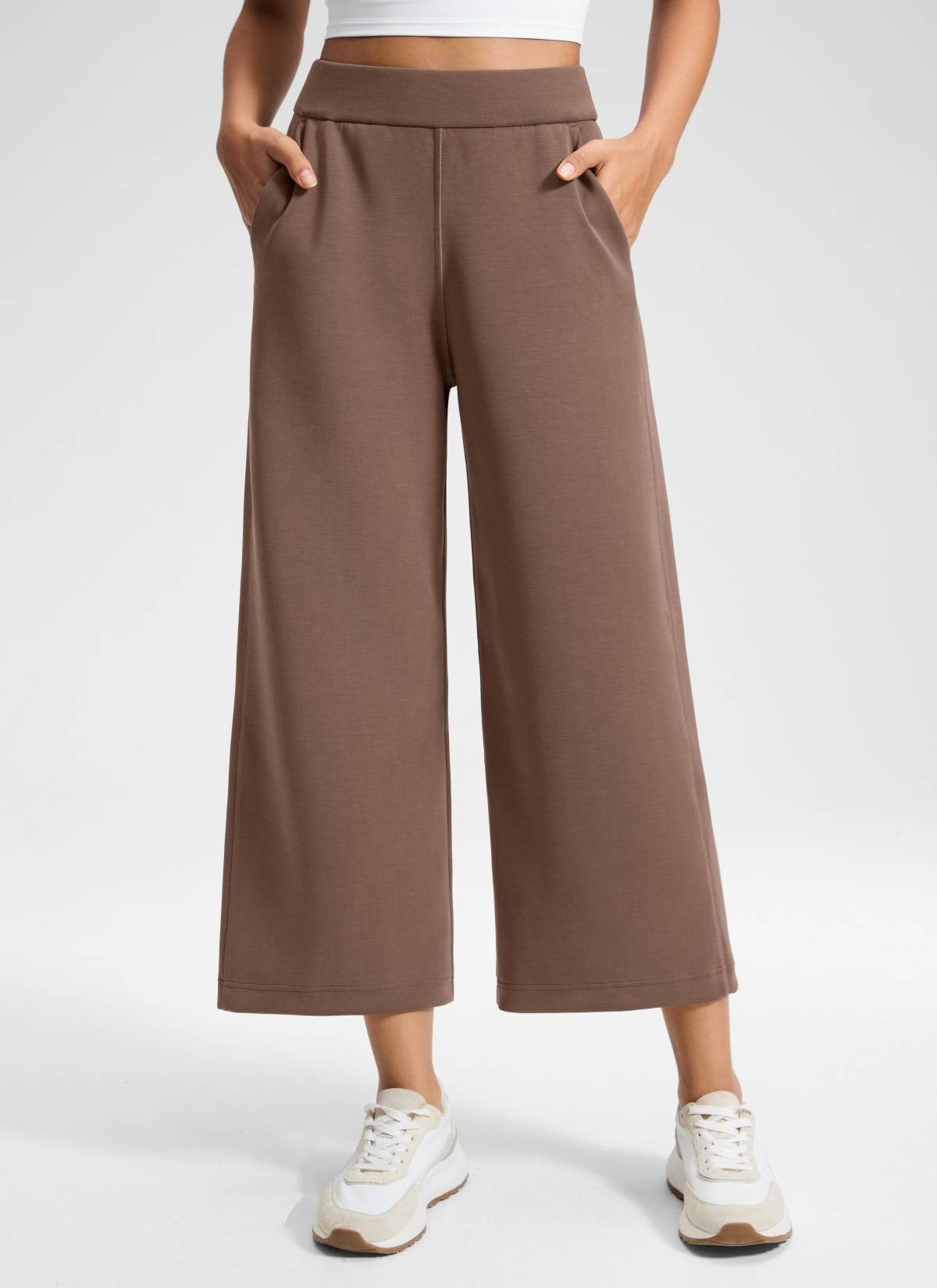SoftAura Wide Leg Cropped Sweatpant 25"