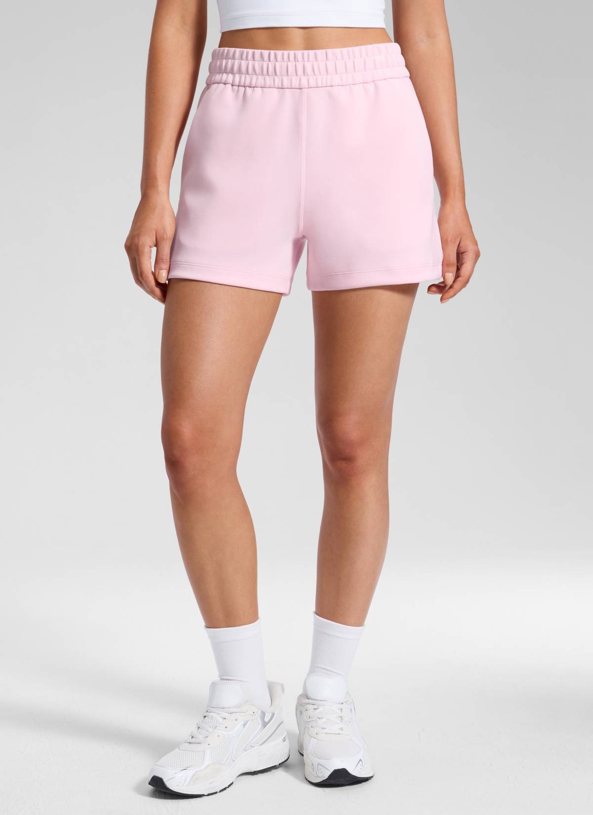 SoftAura Drawstring Pocket Sweat Shorts 4”