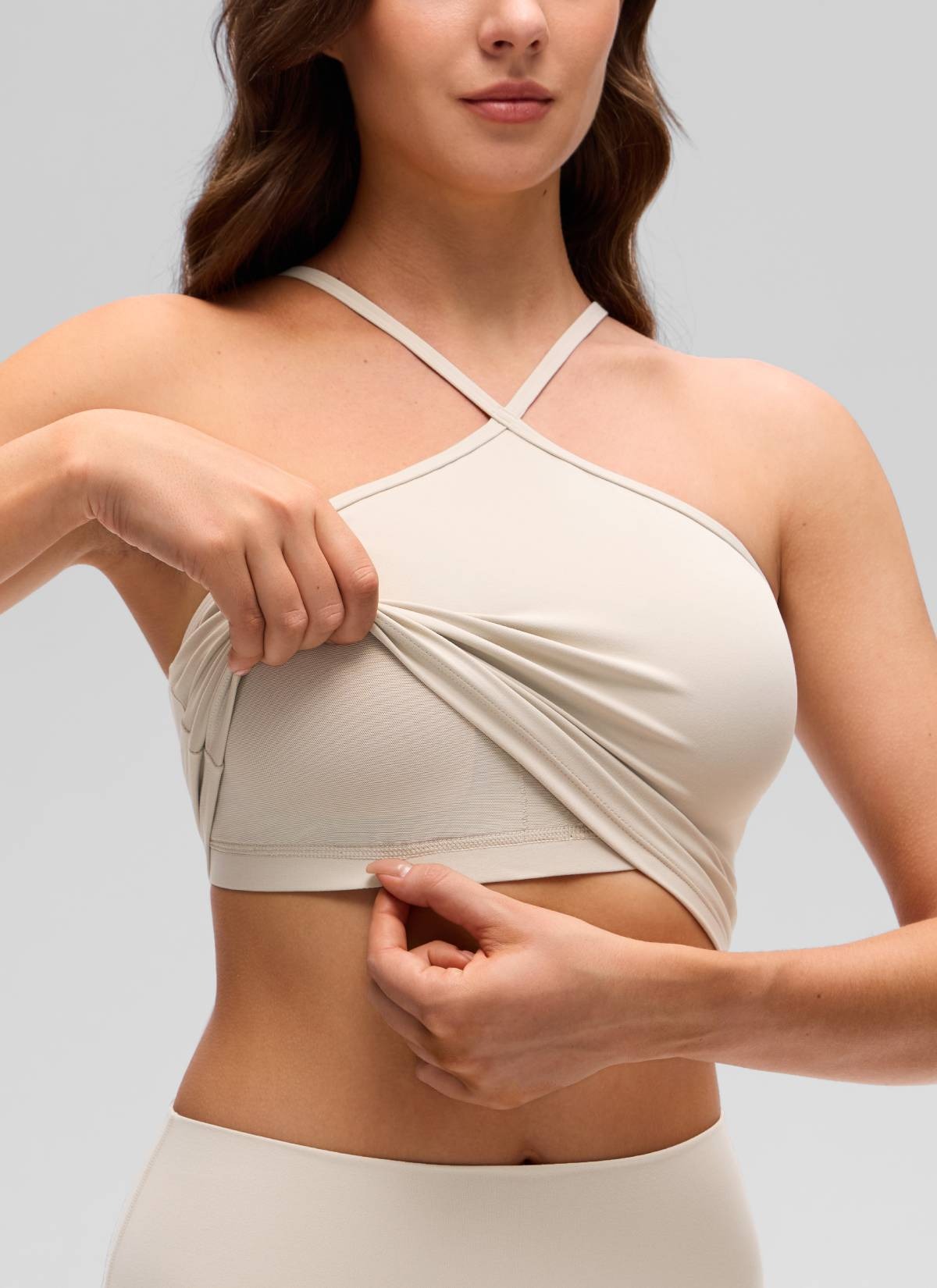 Butterluxe Cross Halter Built in Bra Tank