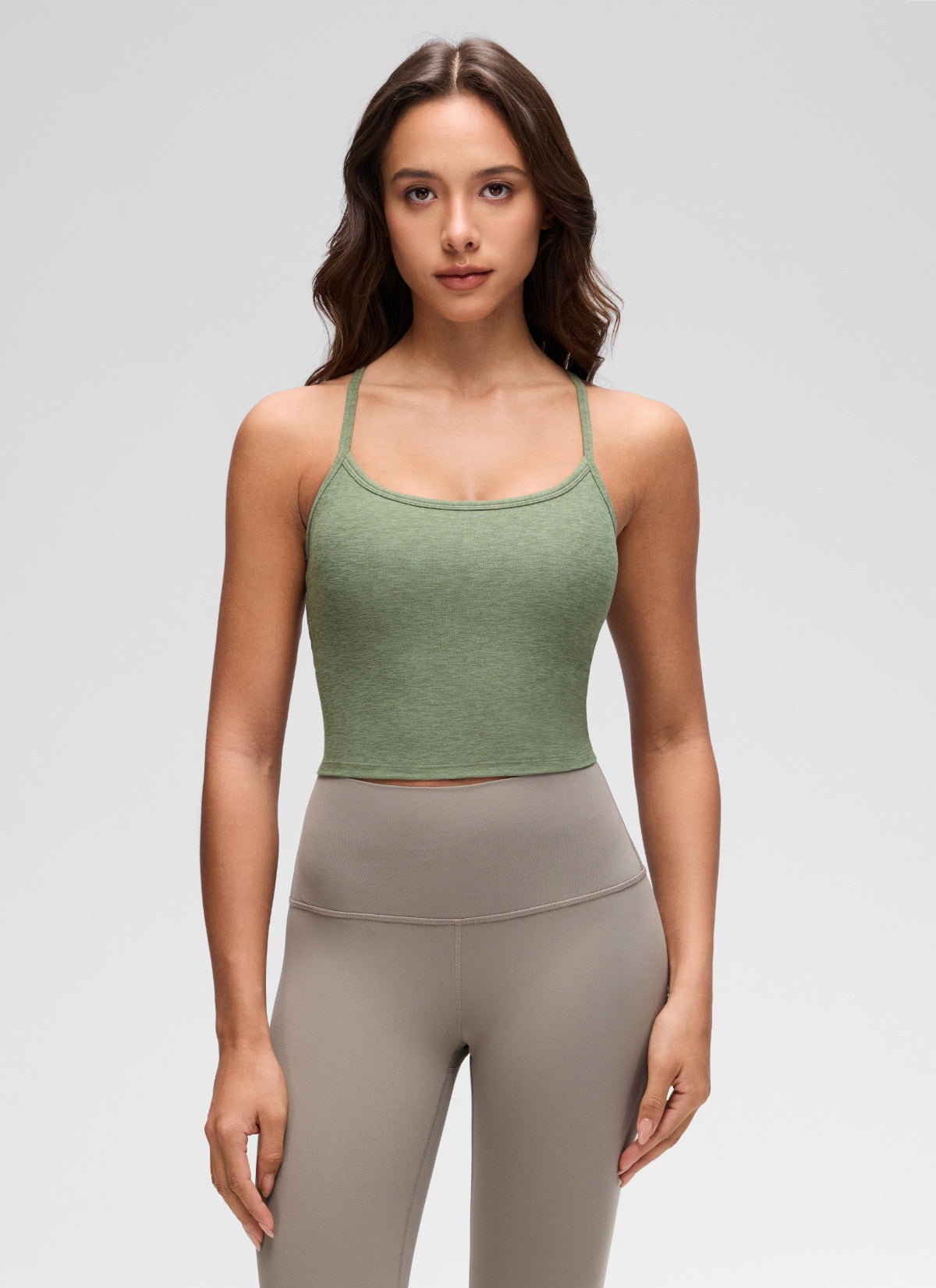 Low Cut U Neck Y Back Shelf Bra Tank