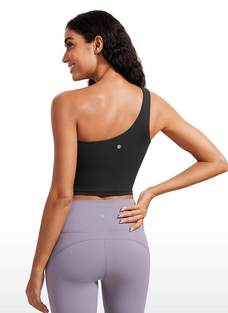 Butterluxe Built in Bra One Shoulder Tank