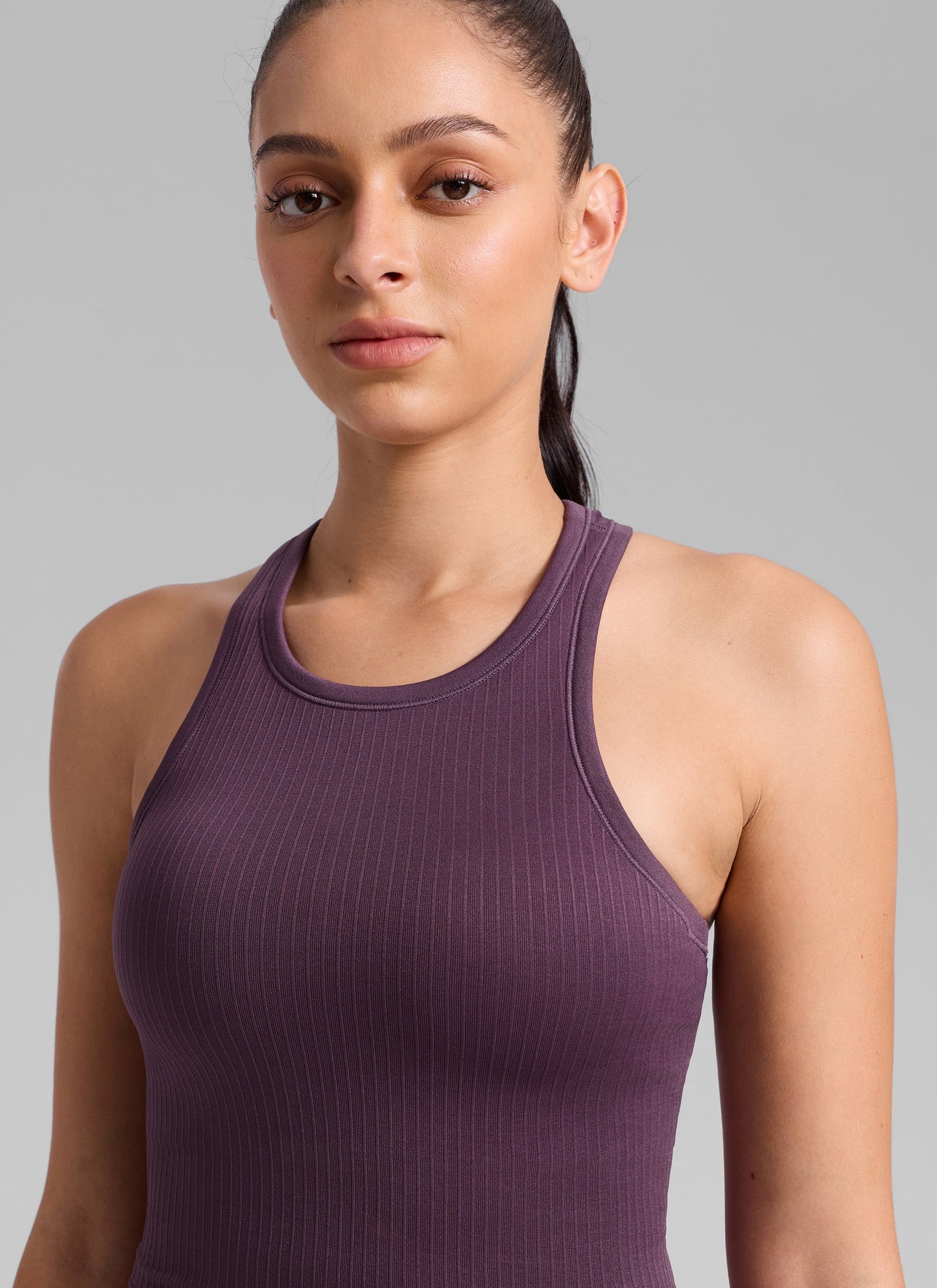 Seamless Ribbed Racerback Crop Tank