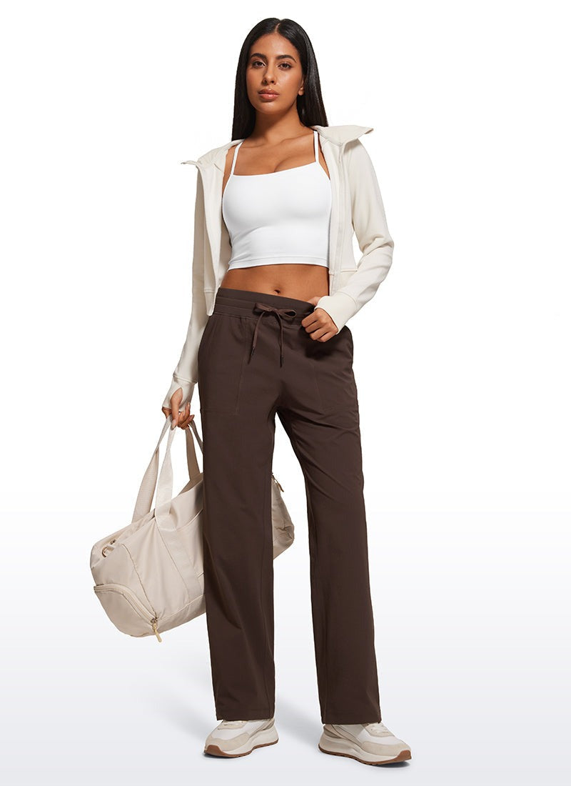 Strech Straight Leg High Rise Pant 30''