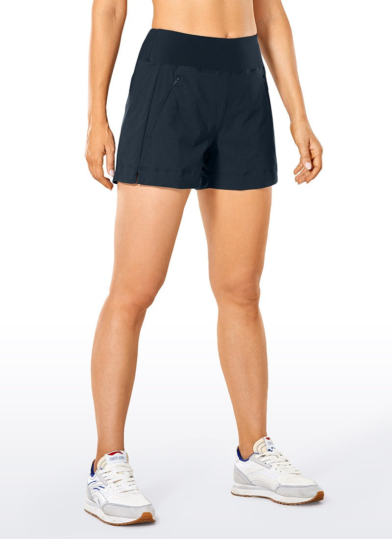 Ripstop Zip Pocket Mid Rise Shorts 4''