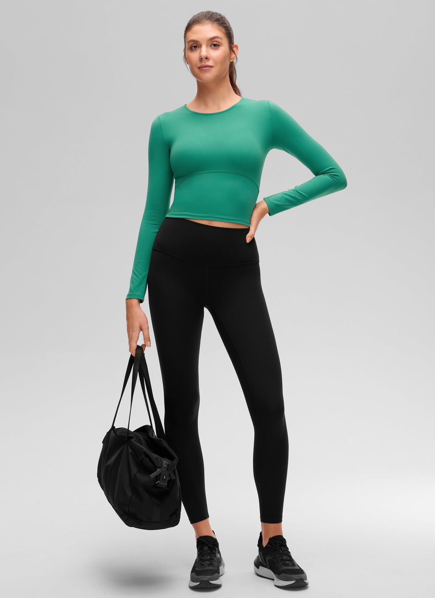 Butterluxe Front Seam Cropped Long Sleeve