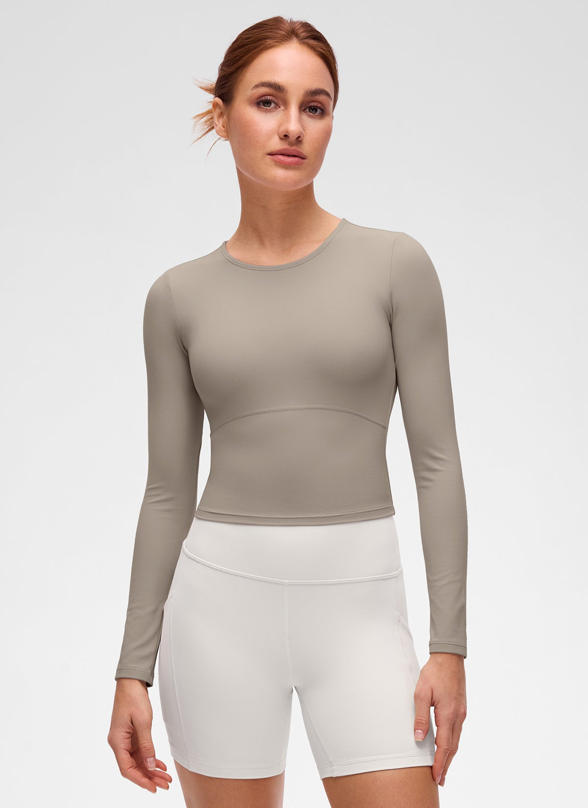 Butterluxe Front Seam Cropped Long Sleeve
