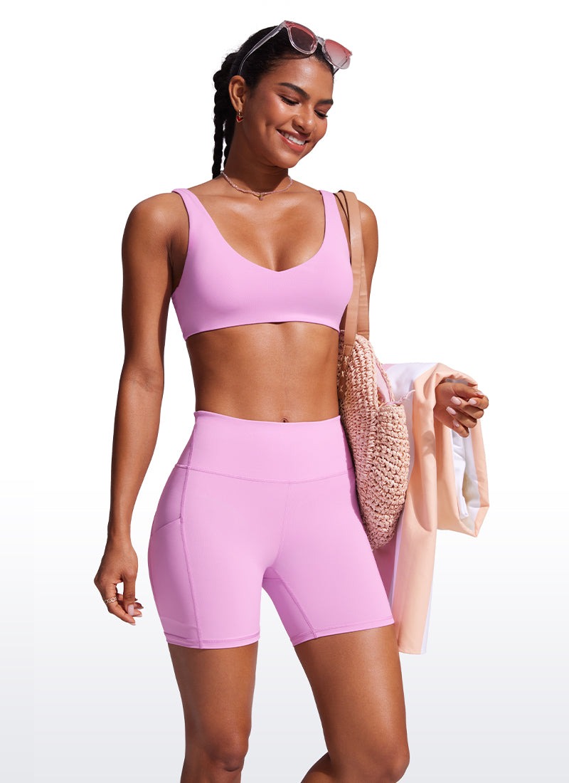 Swim Board High Rise Liner Pocket Shorts 6''