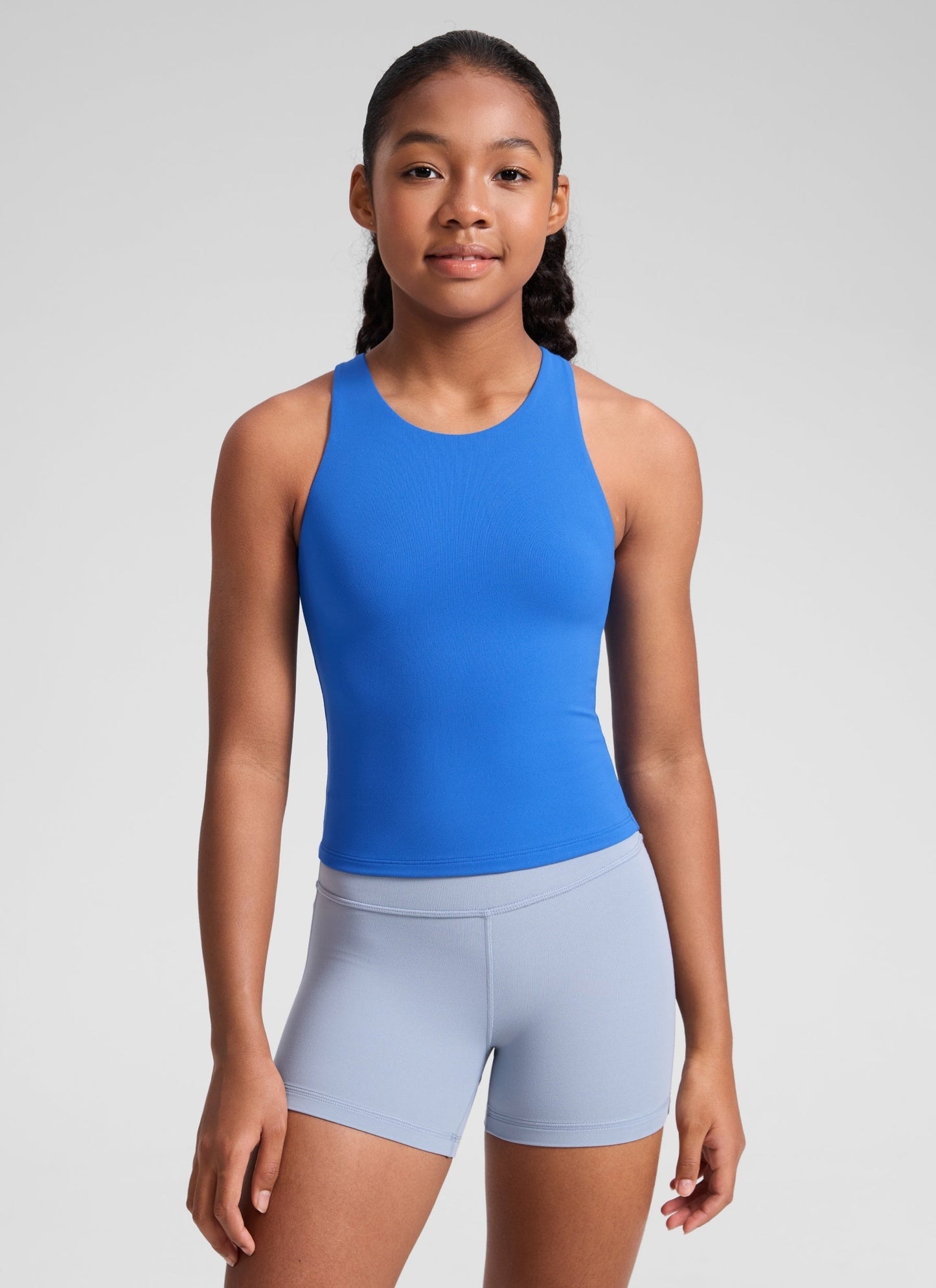 Butterluxe Girls Double Lined Racerback Tank Tops Waist Length