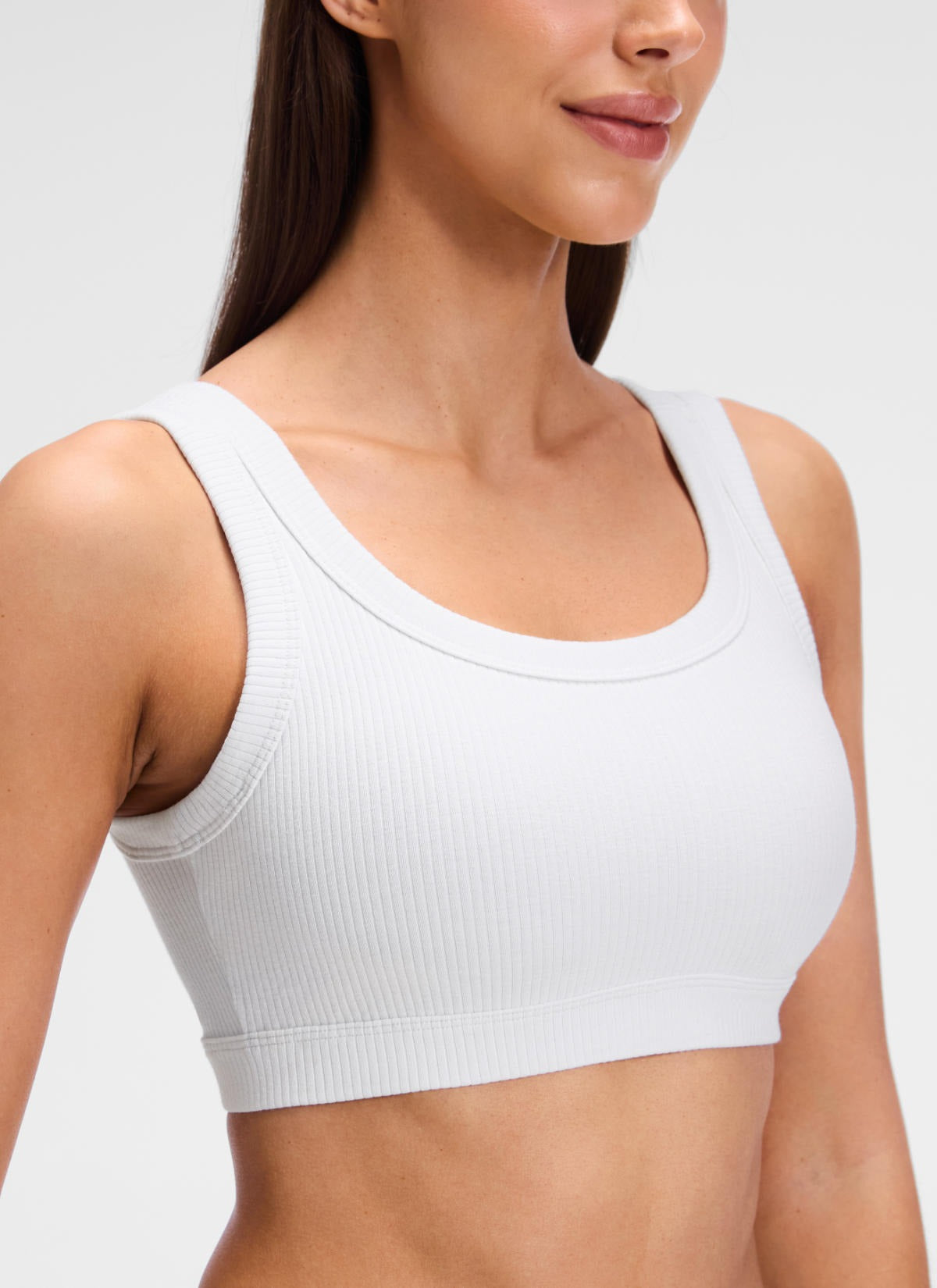 Ribbed U Back Sports Bra