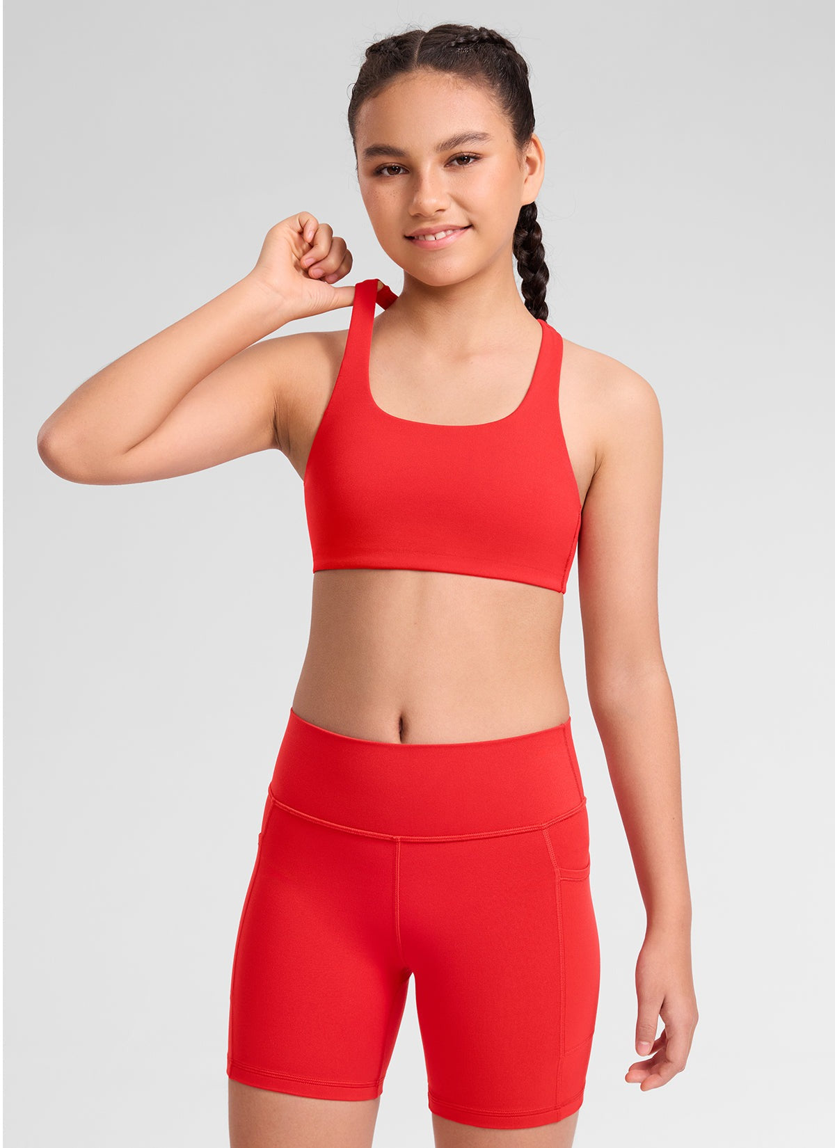 Girls Butterluxe U Neck Mold Sports Bra