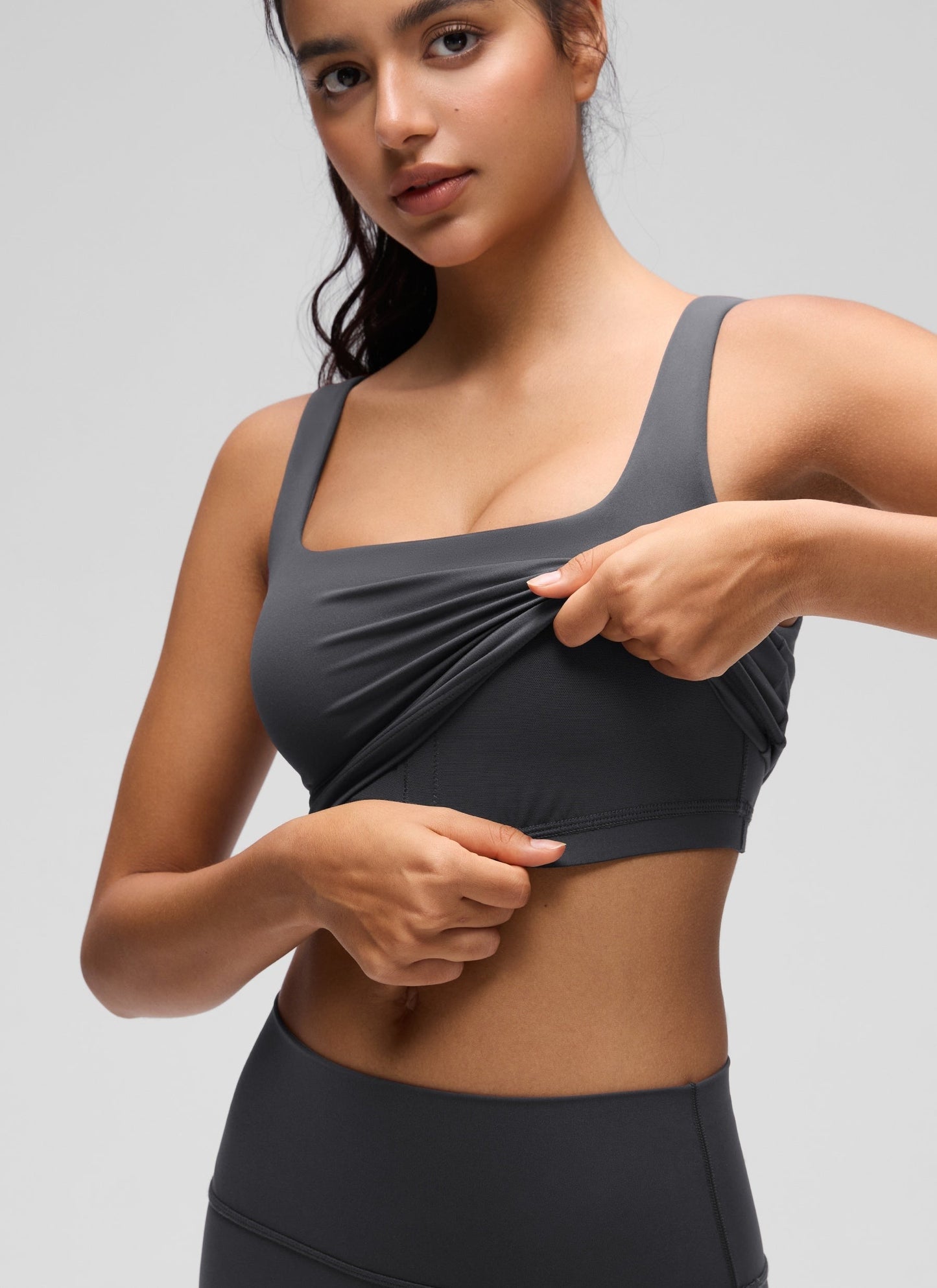 Butterluxe Square Neck Built in Bra Tank