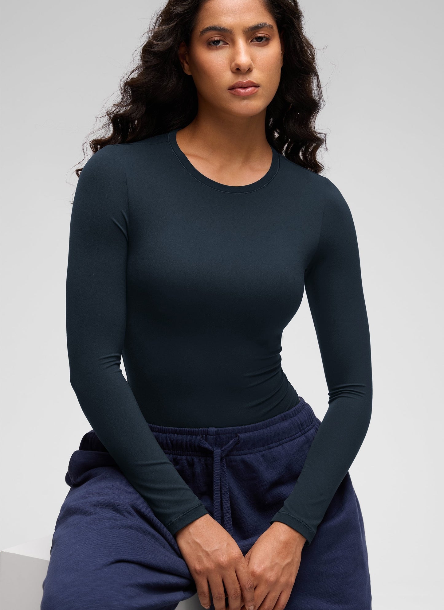 Softembrace Crew Neck Long Sleeve Bodysuit