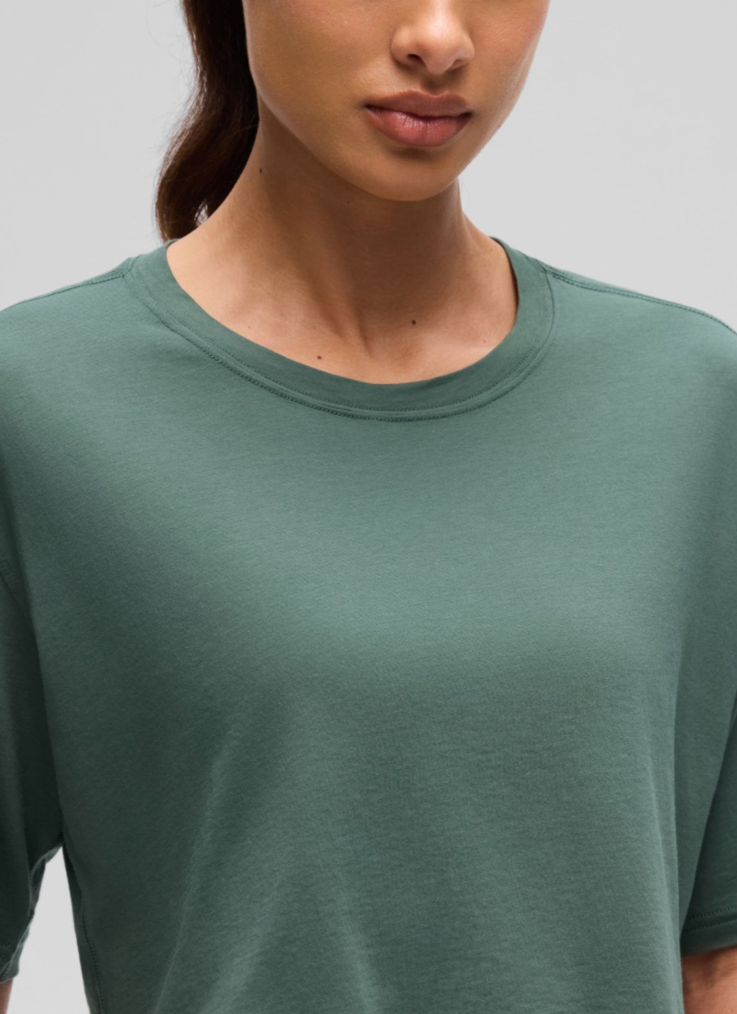 Pima Cotton Cropped Short Sleeve