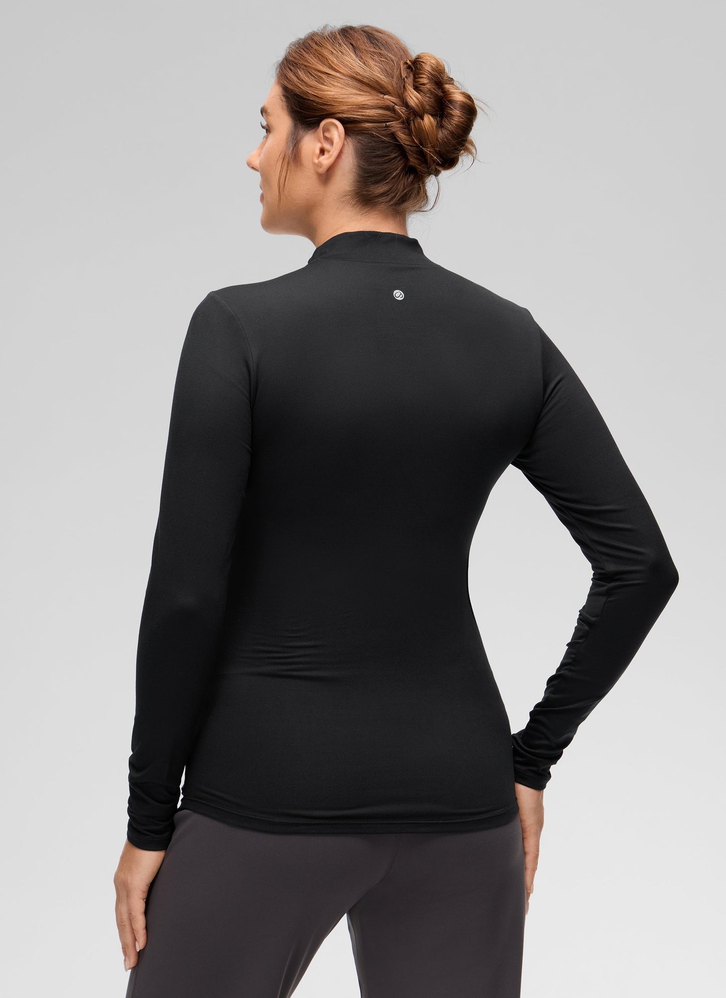 Cloud Jersey Maternity Mock Neck Ruched Shirt