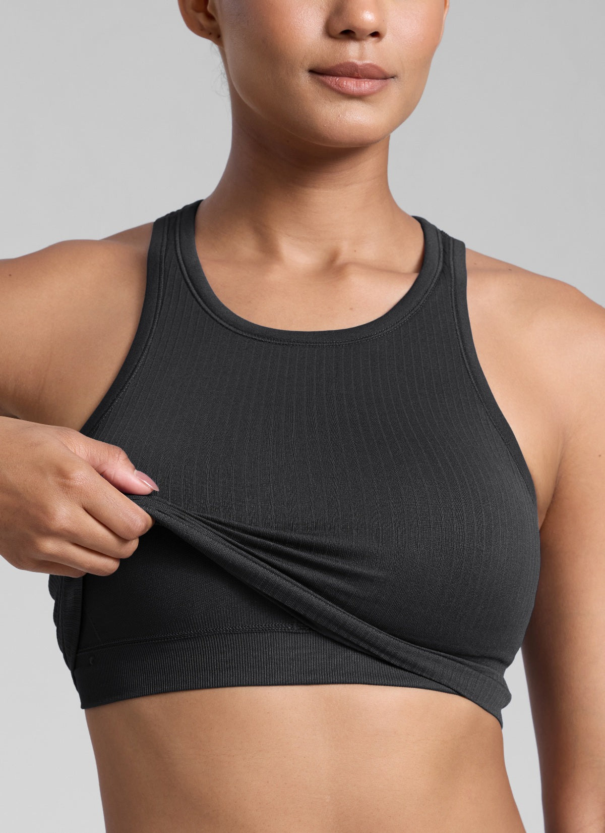 Seamless Ribbed Racerback Crop Tank
