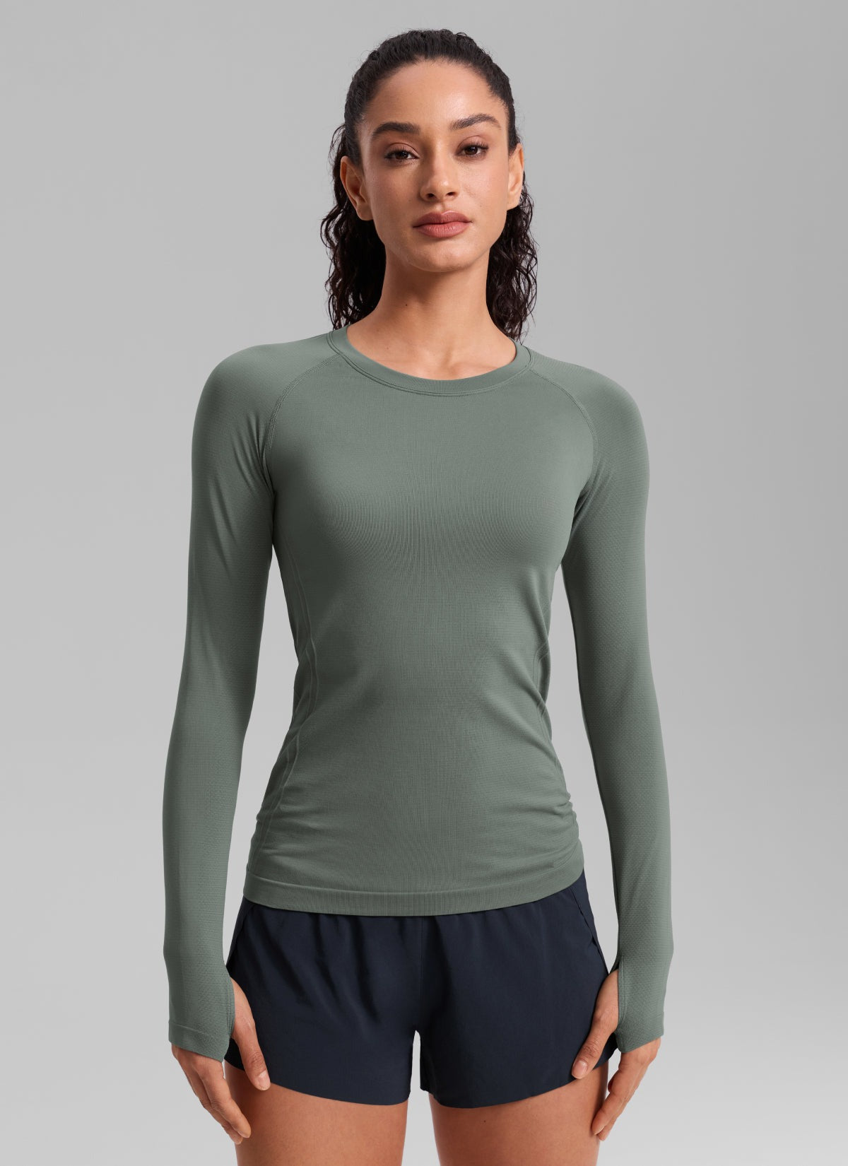 Seamless Crew Neck Long Sleeve