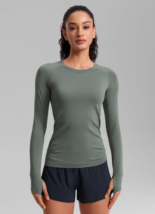 Seamless Crew Neck Long Sleeve
