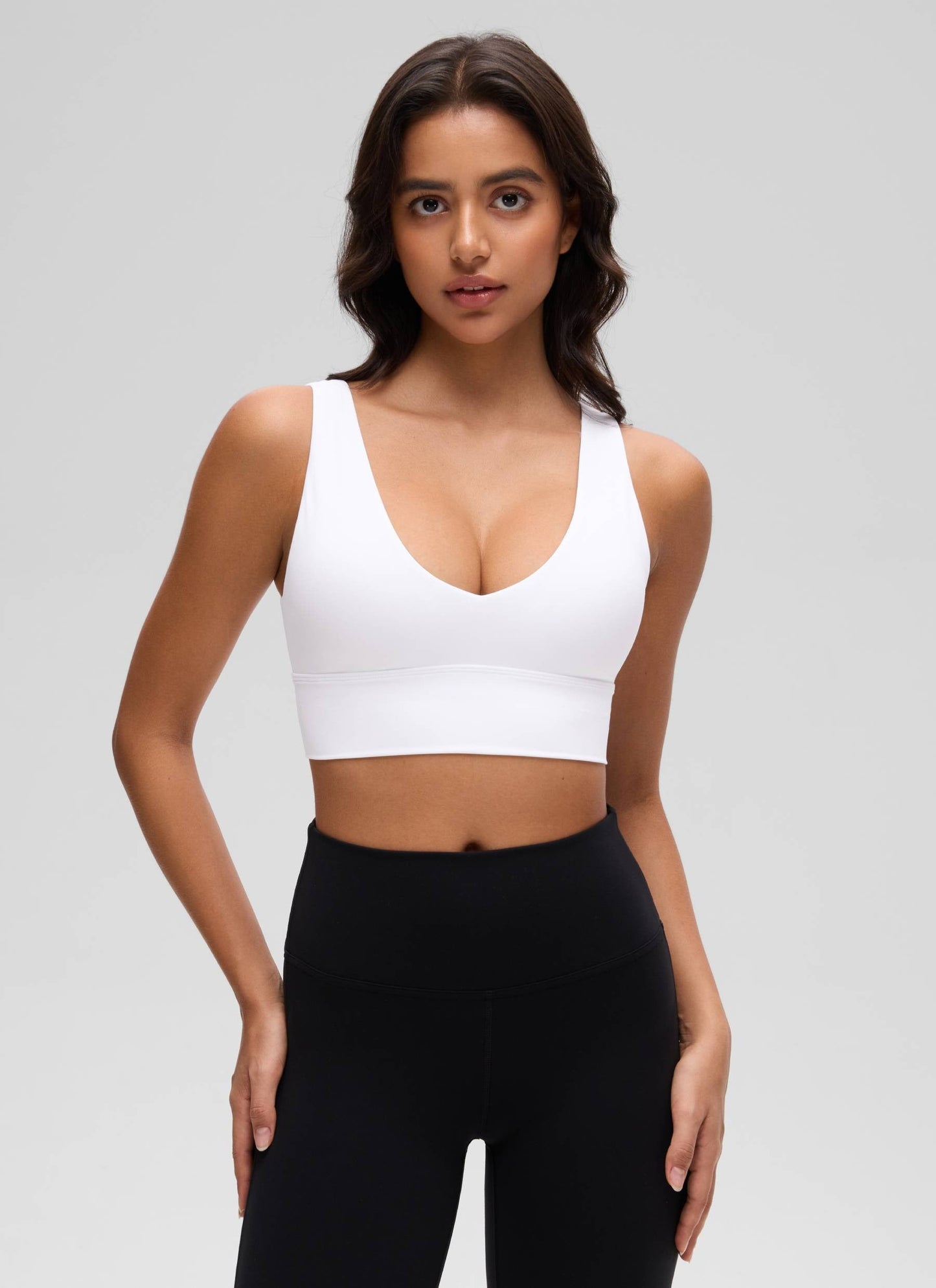 Butterluxe Deep V Neck Longline Sports Bra