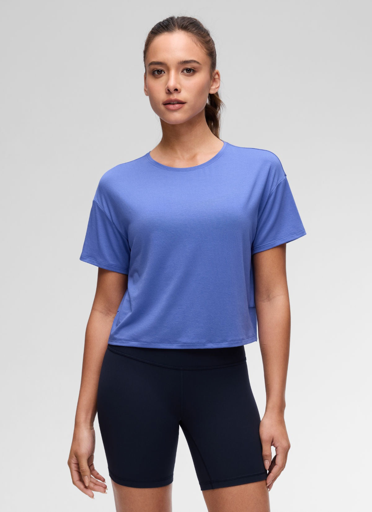 Open Back Cropped Short Sleeve