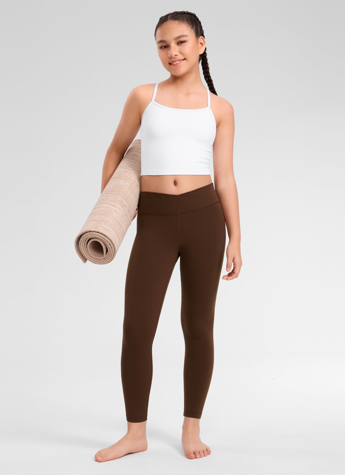 Butterluxe Girls Active Leggings - V Cross Waist