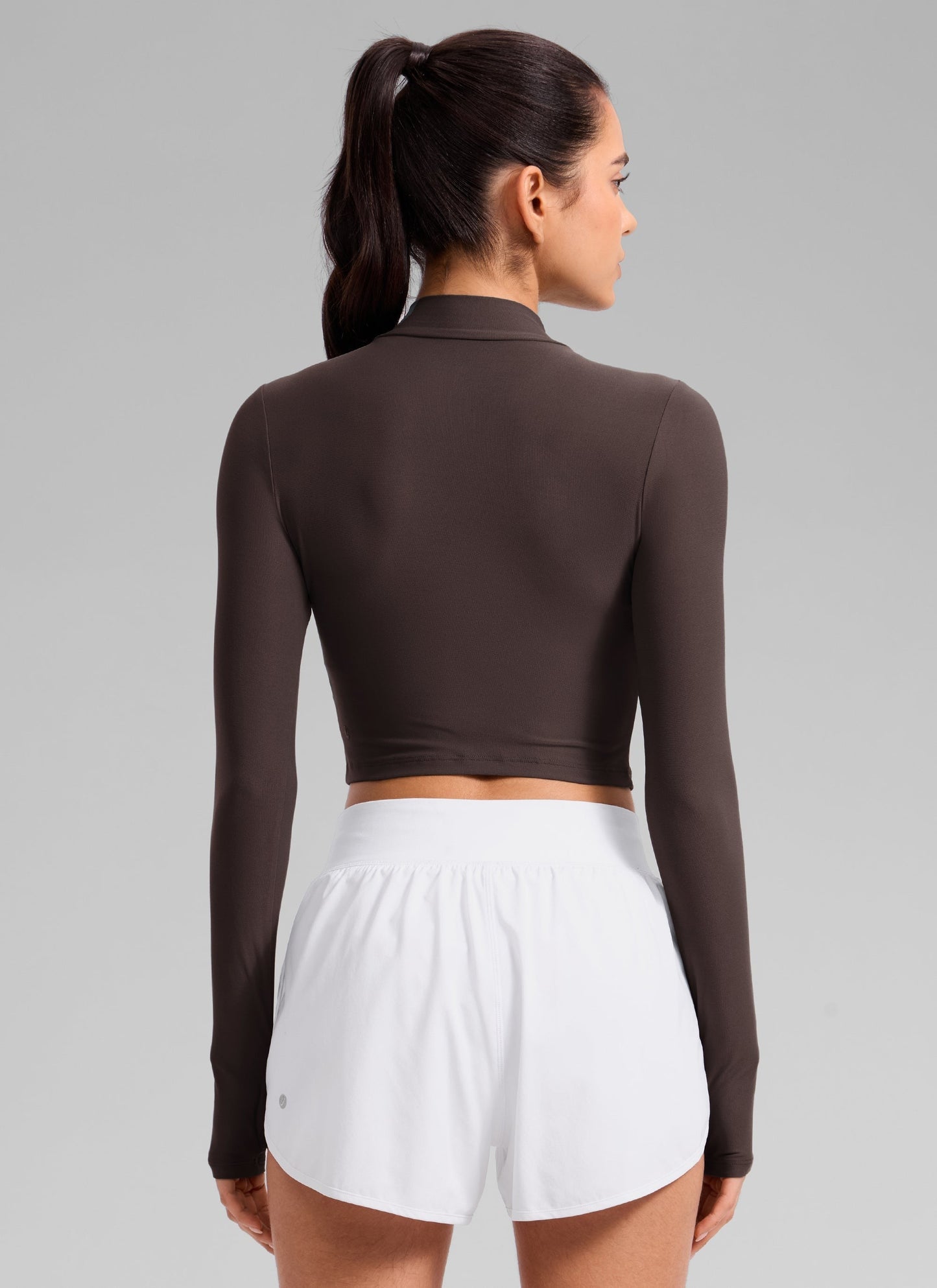 Cloudweight Mock Neck Crop Long Sleeve