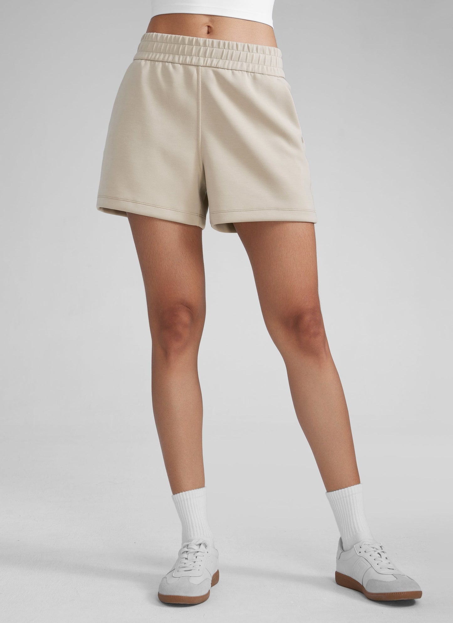 SoftAura Drawstring Pocket Sweat Shorts 4”