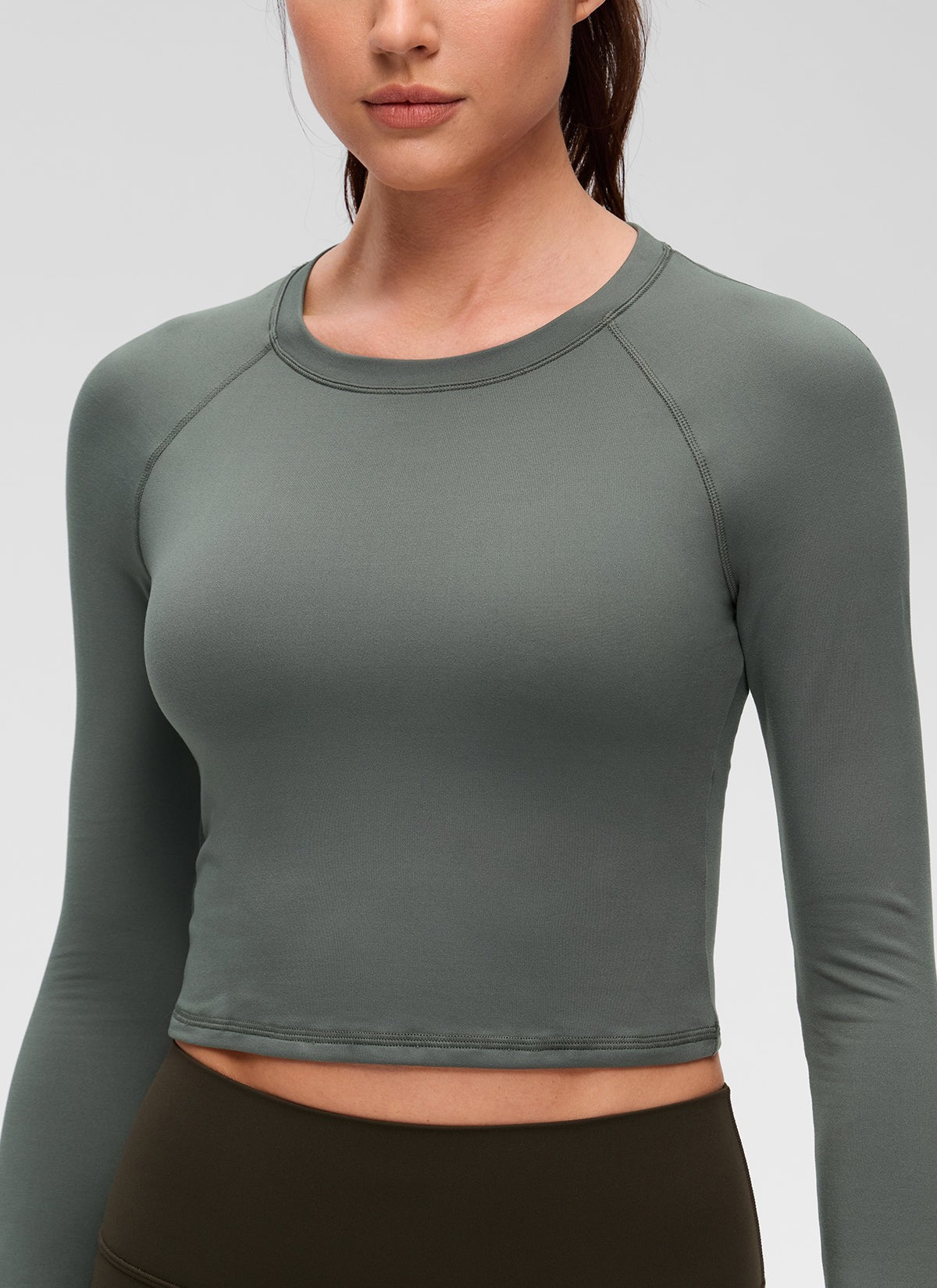Brushed Feeling Crew Neck Raglan Long Sleeve