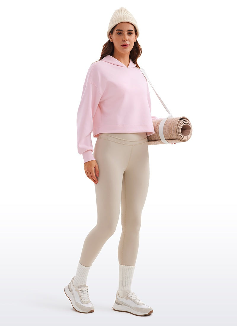 SoftAura Cropped Pullover Hoodie