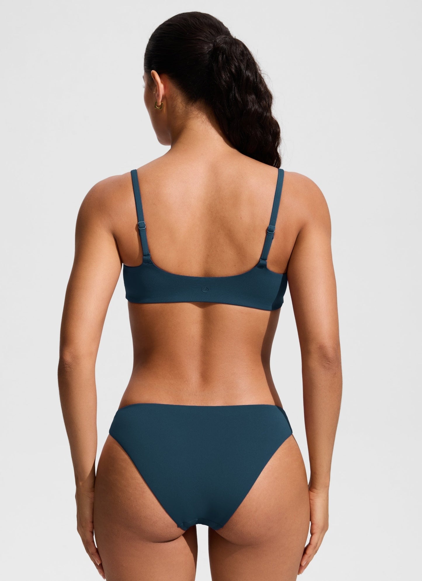 Scoop Neck Adjustable Strap Bikini Top
