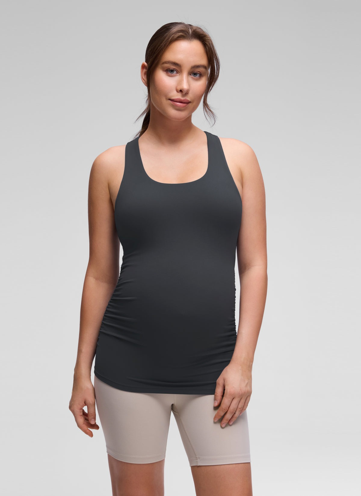 Butterluxe Maternity Built in Bra Ruched Tank