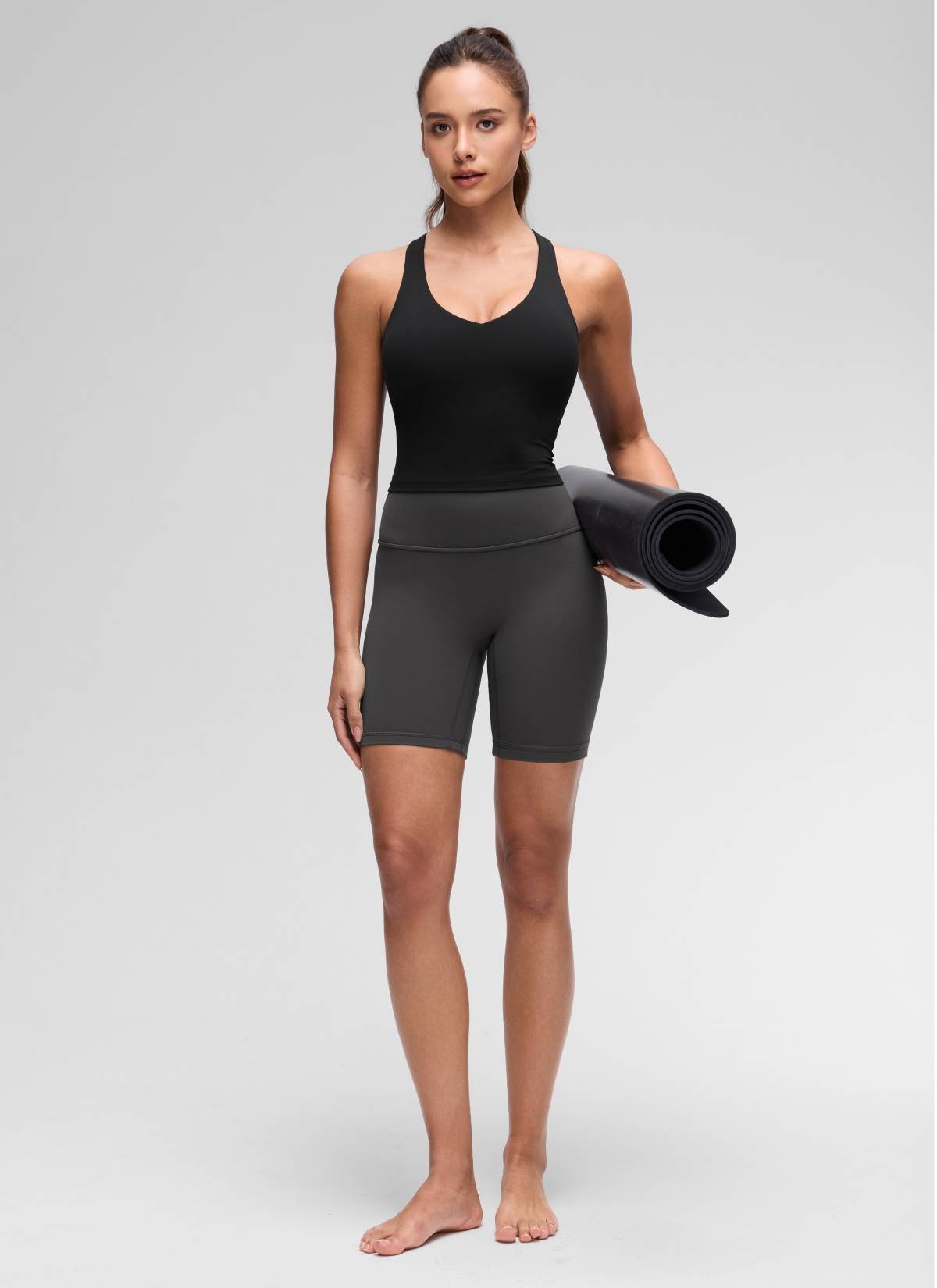 Butterluxe V Neck Racerback Shelf Bra Tank