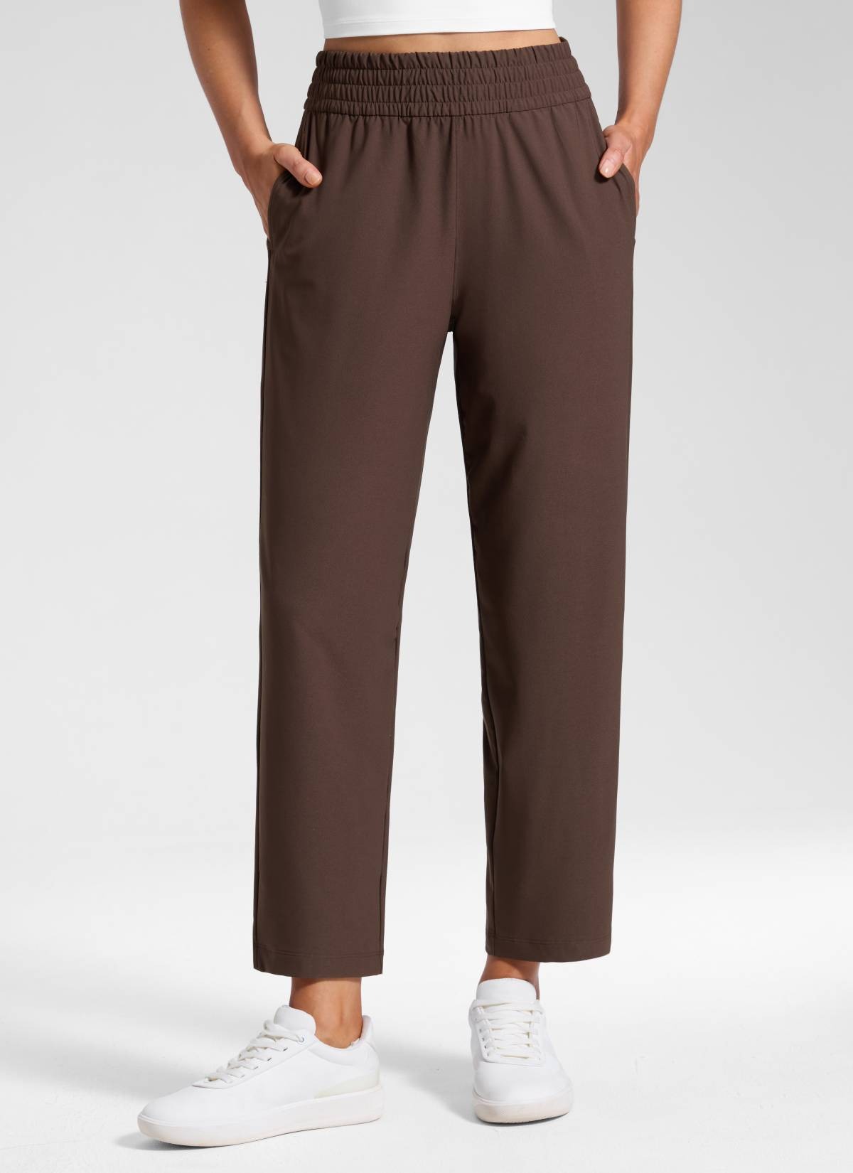 Feathery-Fit Drapey Tapered Ankle Pant 27"