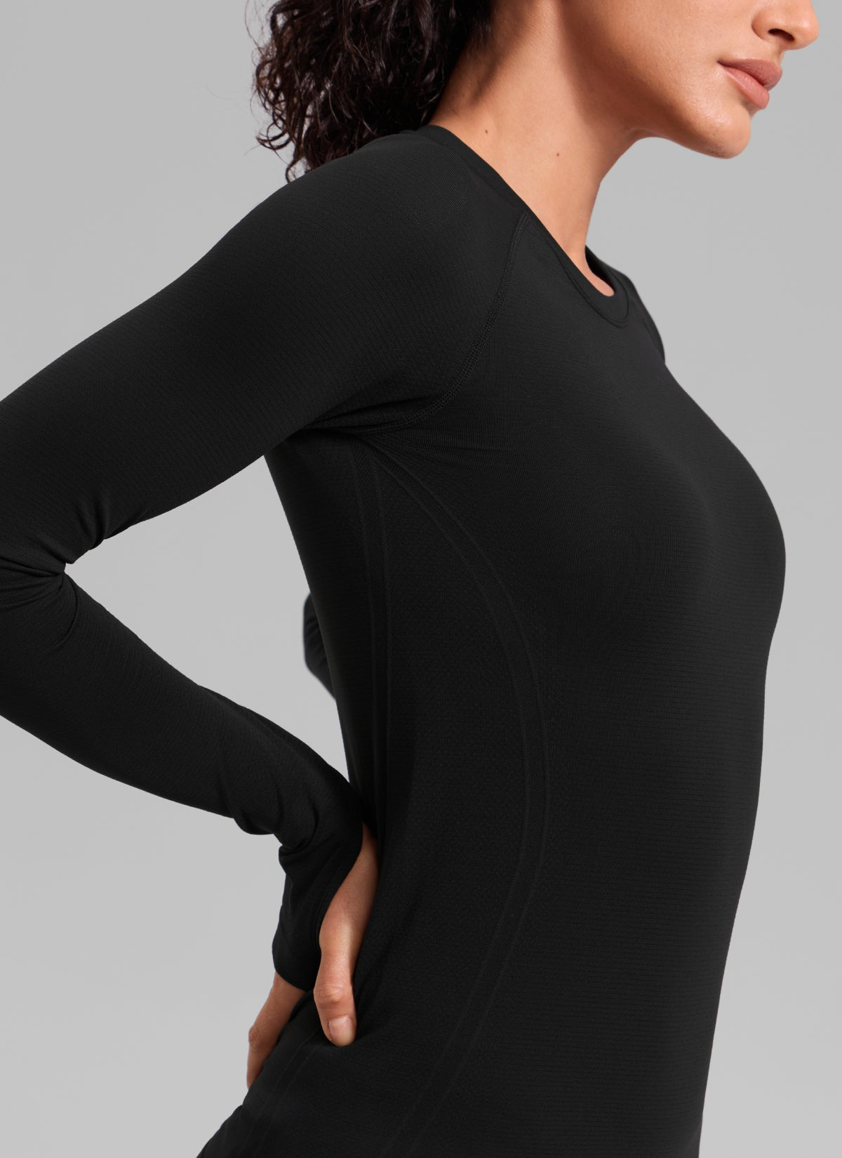 Seamless Crew Neck Long Sleeve