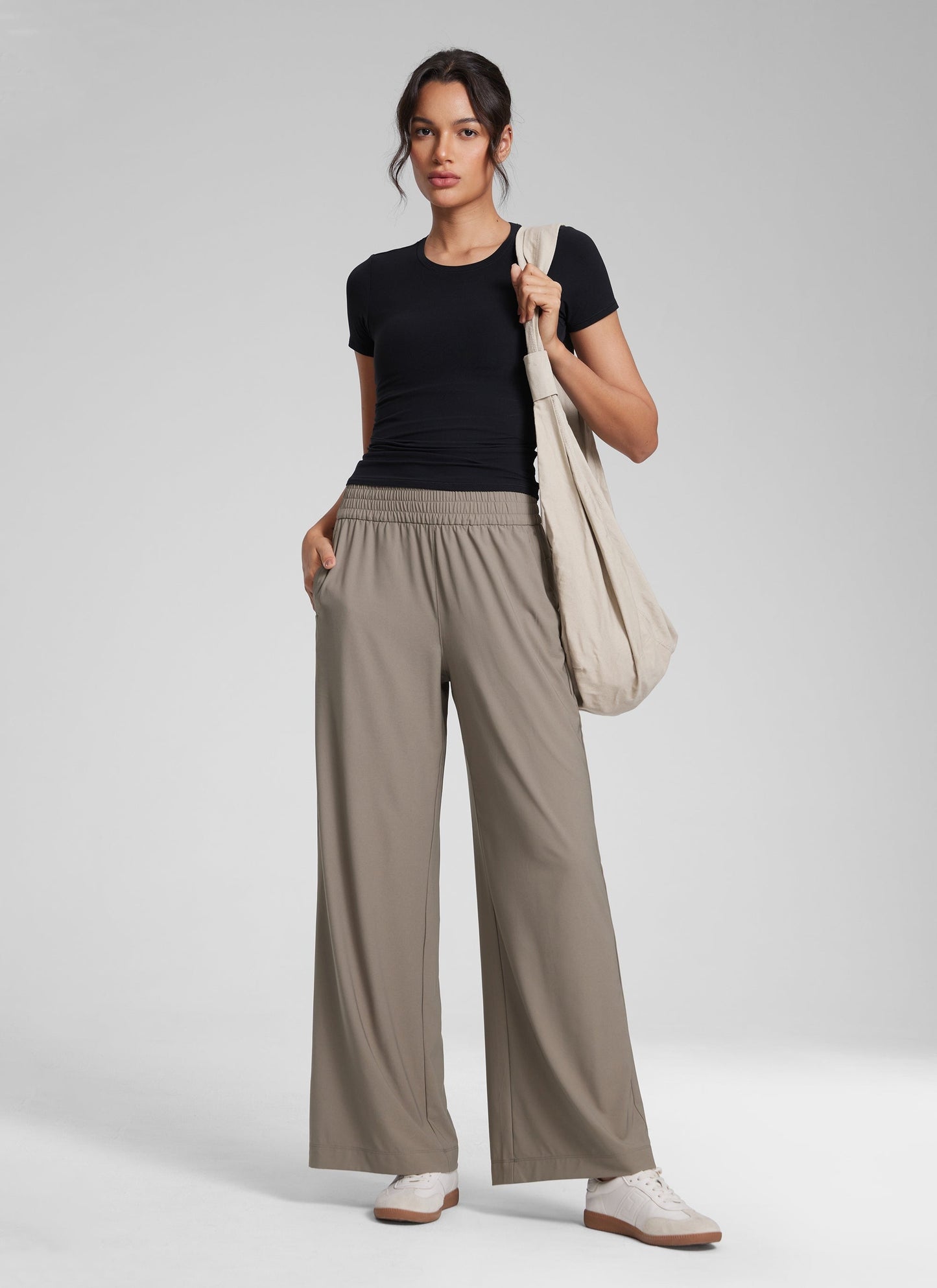 Feathery-Fit Drapey Wide Leg Pant 30"