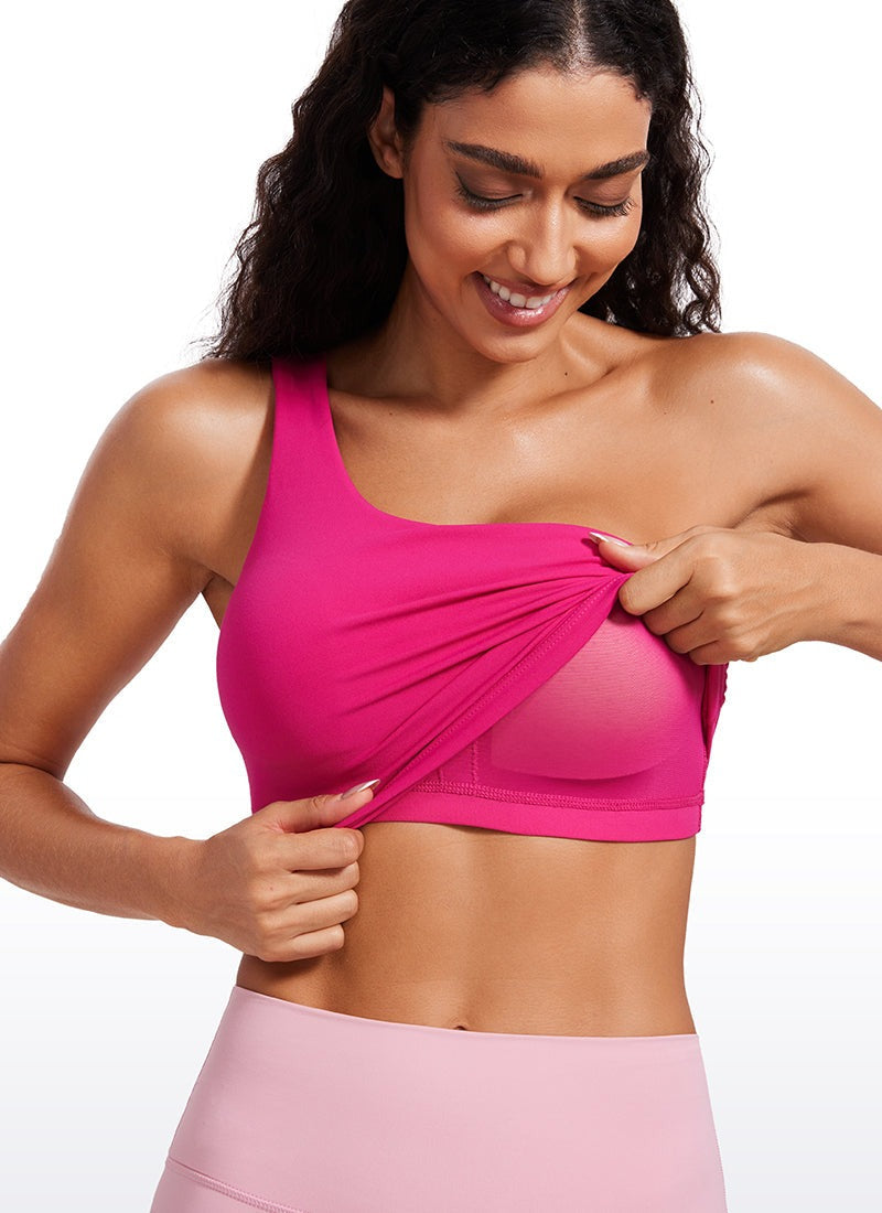 Butterluxe Built in Bra One Shoulder Tank