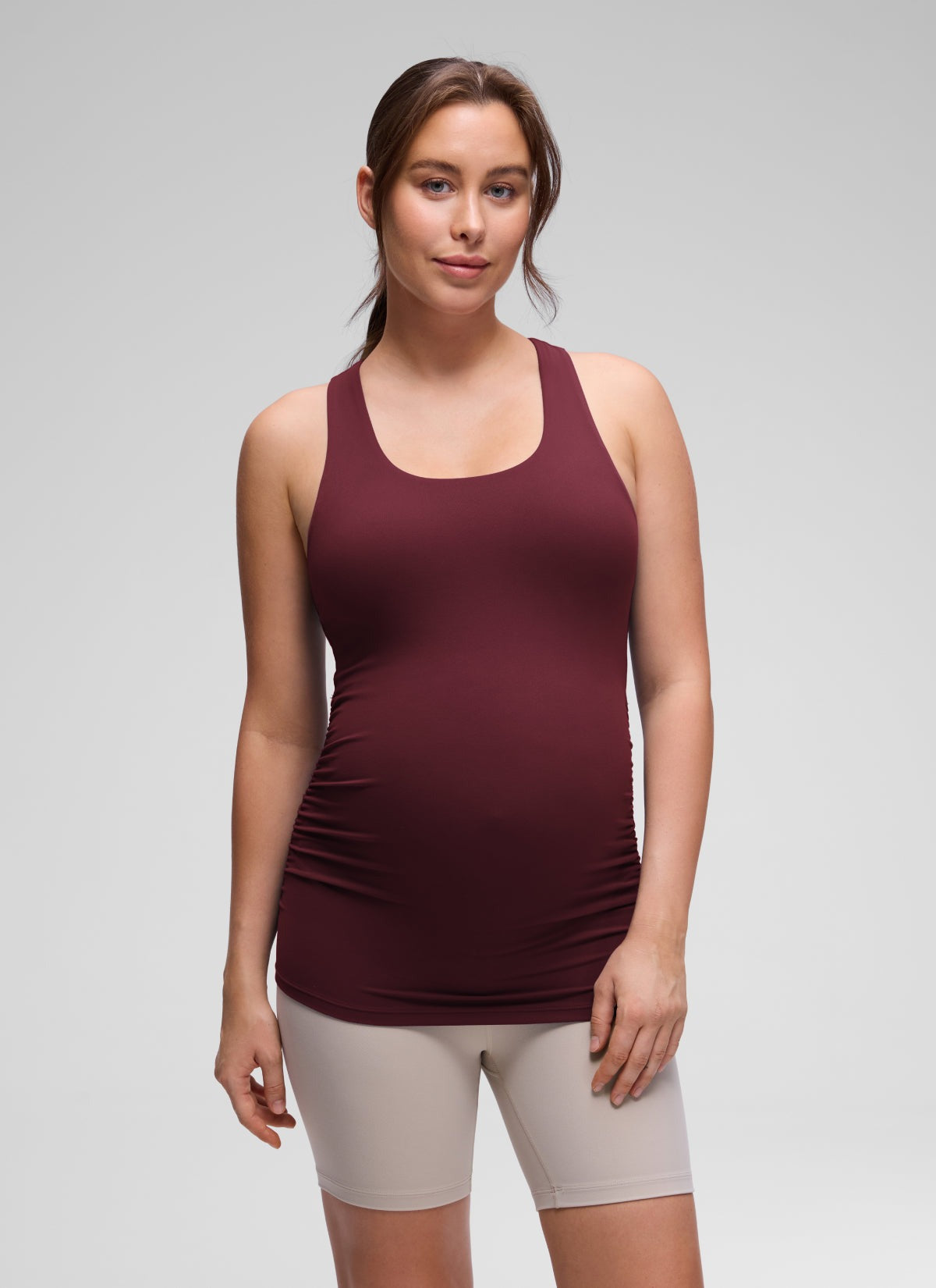 Butterluxe Maternity Built in Bra Ruched Tank