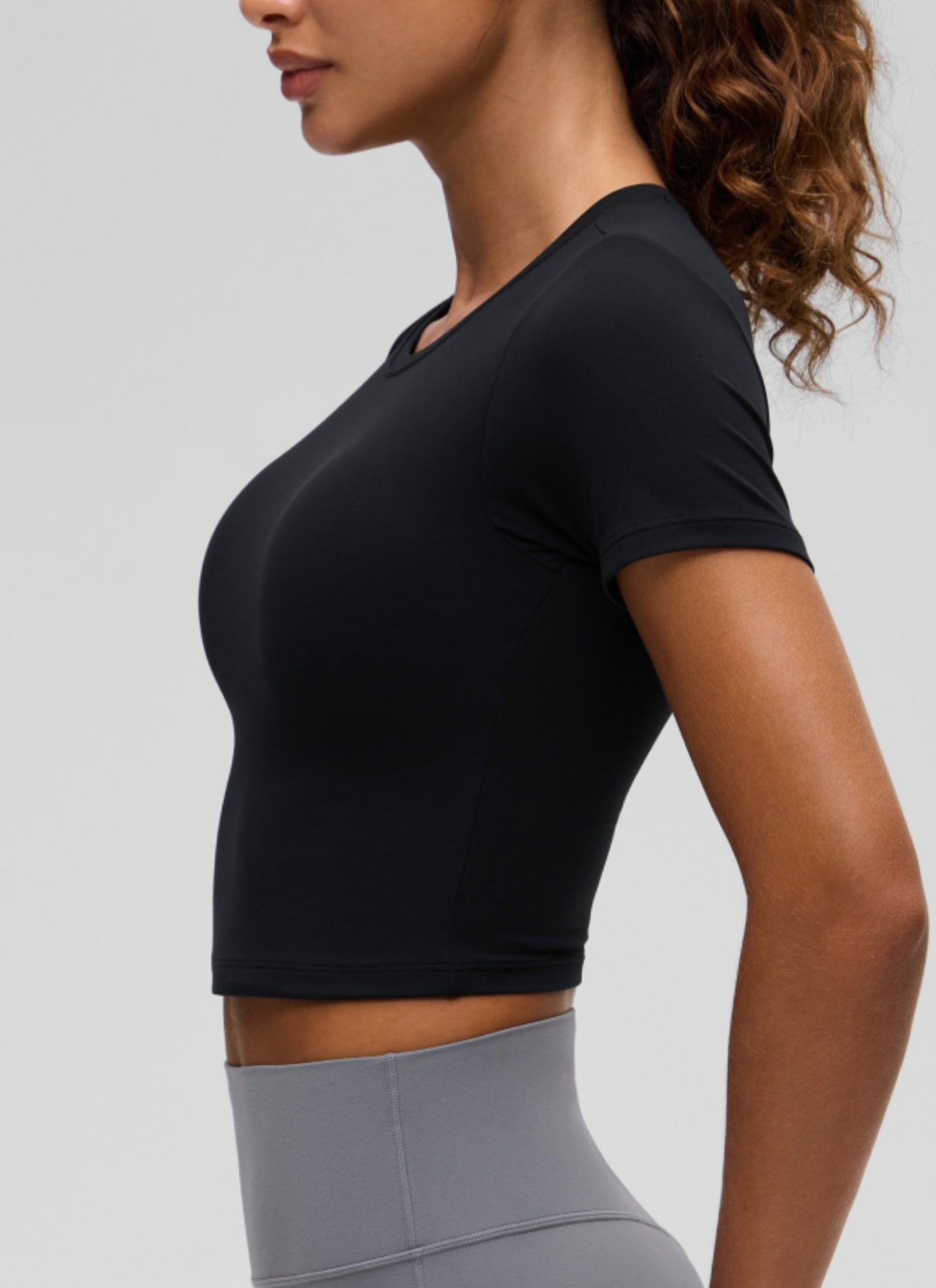 Softembrace Crewneck Cropped Short Sleeve