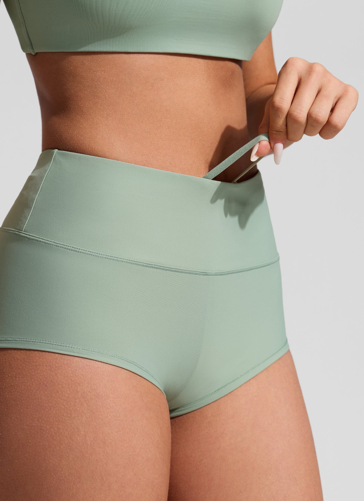 High Rise Boyshorts Bikini Bottom 2.5''