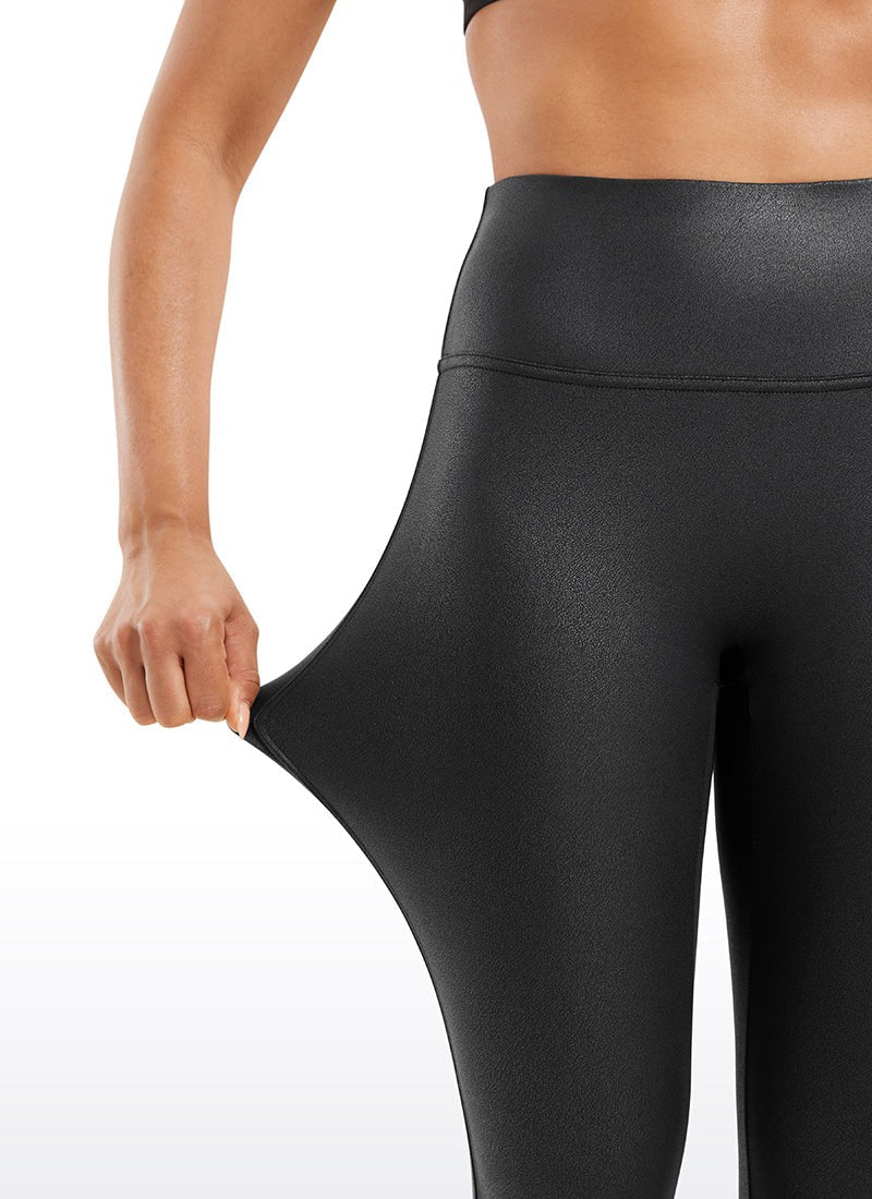 Faux Leather No Front Seam Legging 25''