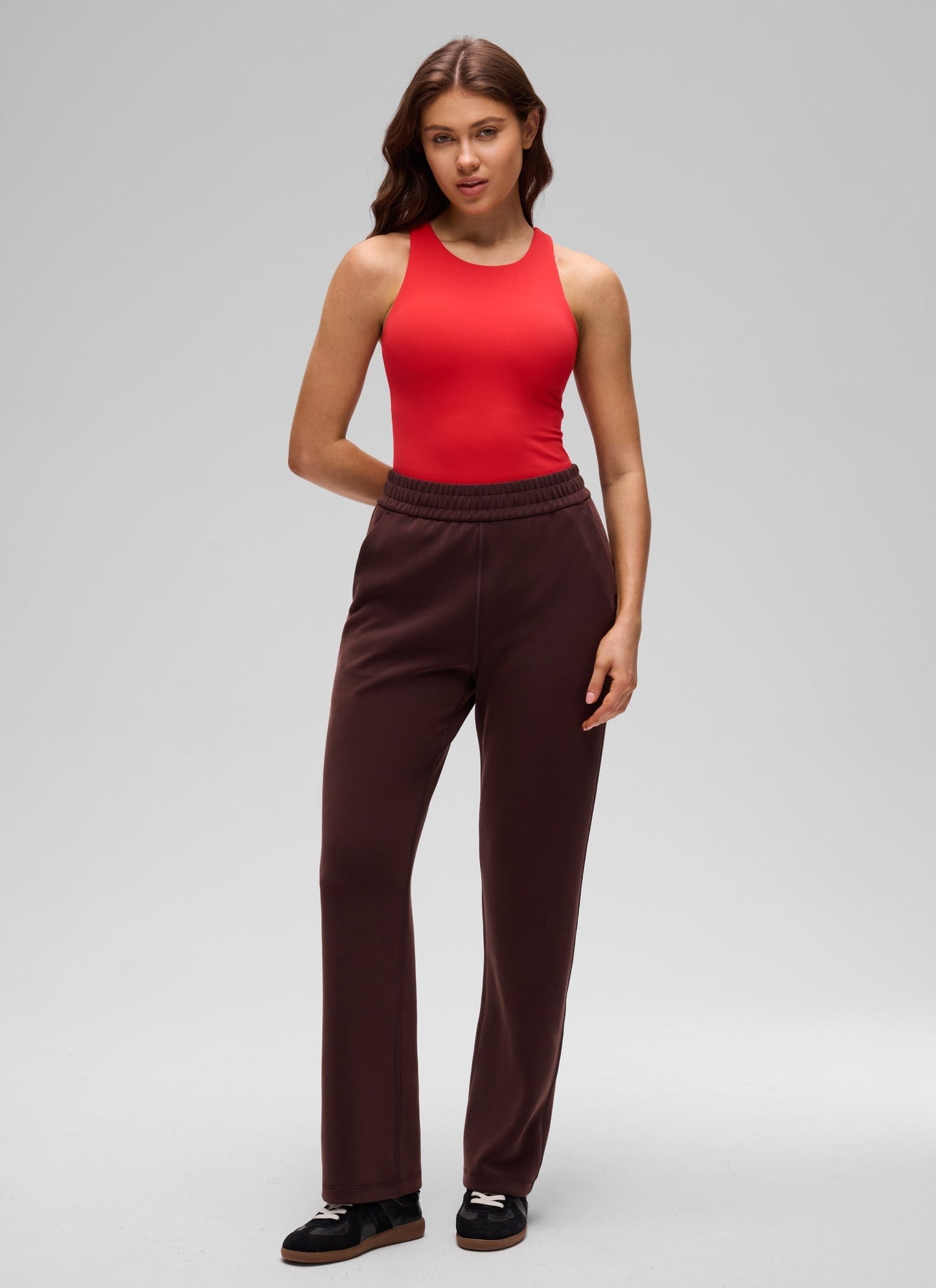 Butterluxe Hip Length Built-in Bra Tanks High Neck