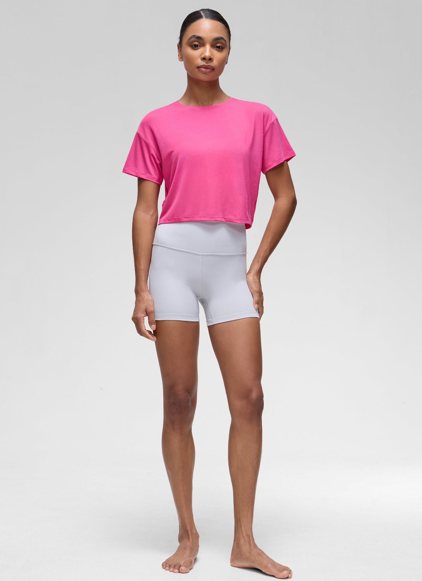 Open Back Cropped Short Sleeve
